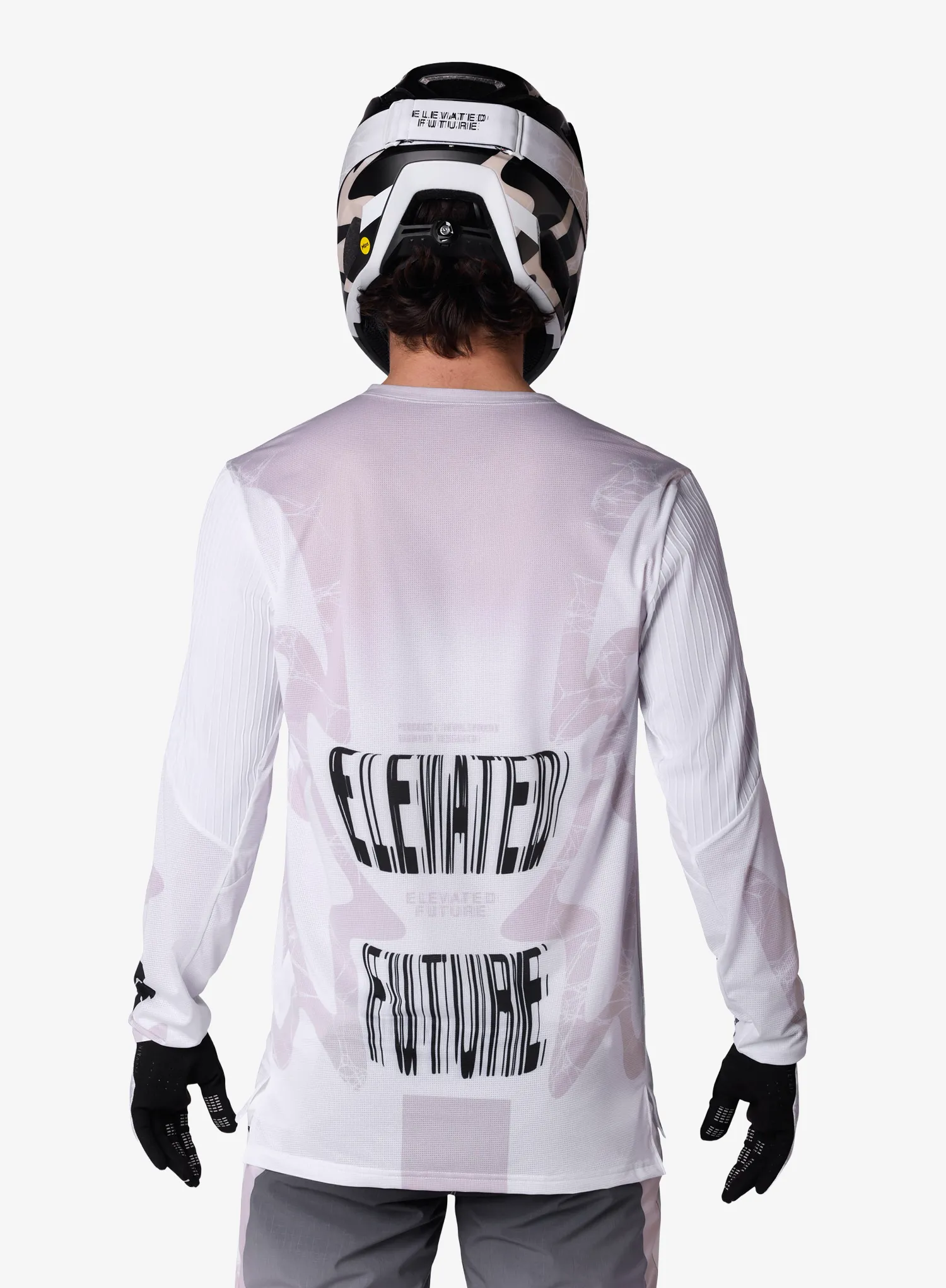 Dukserica enduro Fox Flexair LS Jersey Diffuse SE - white