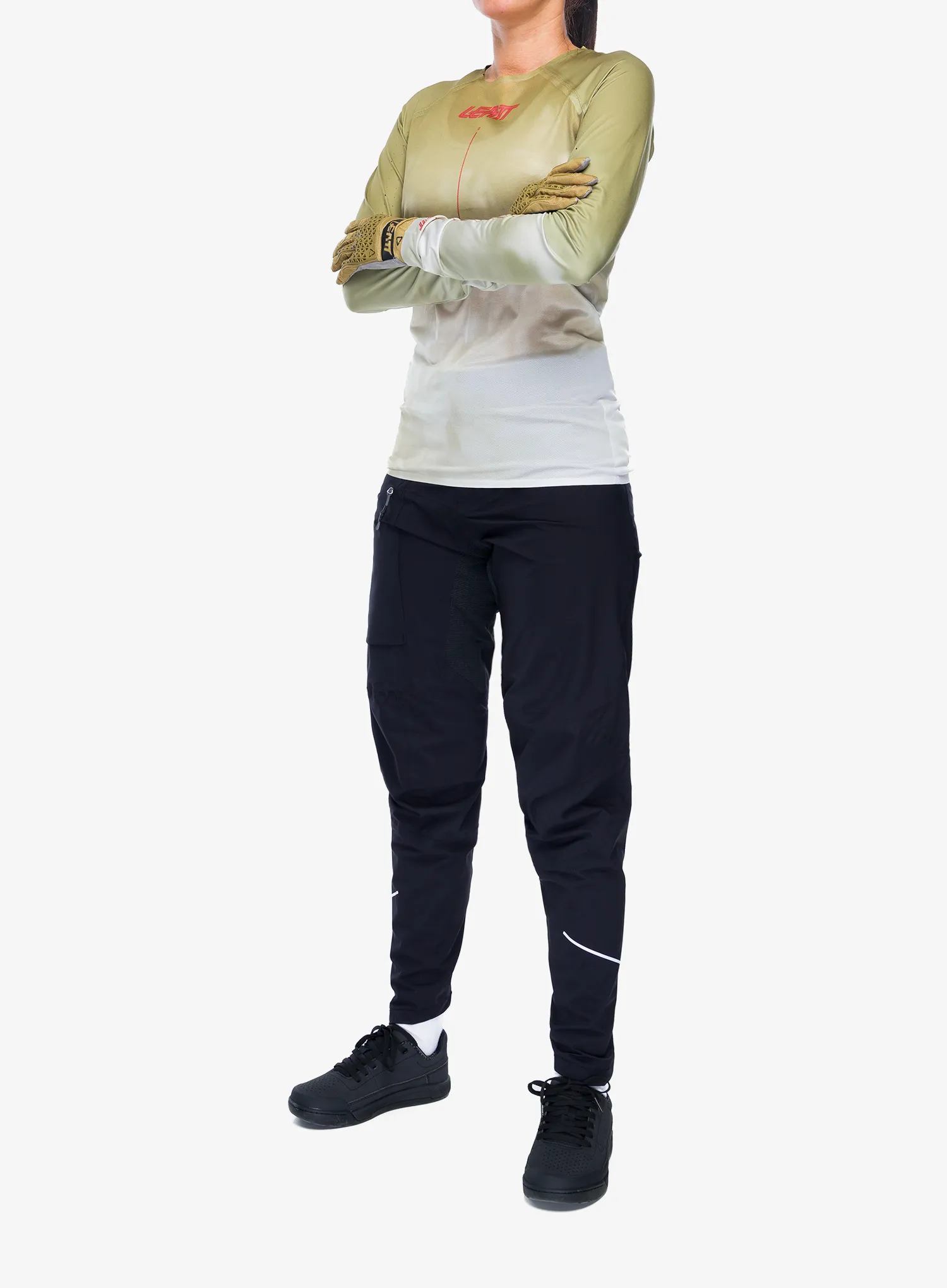 Ženska biciklistička dukserica Leatt MTB 5.0 Gravity Jersey - brass brown