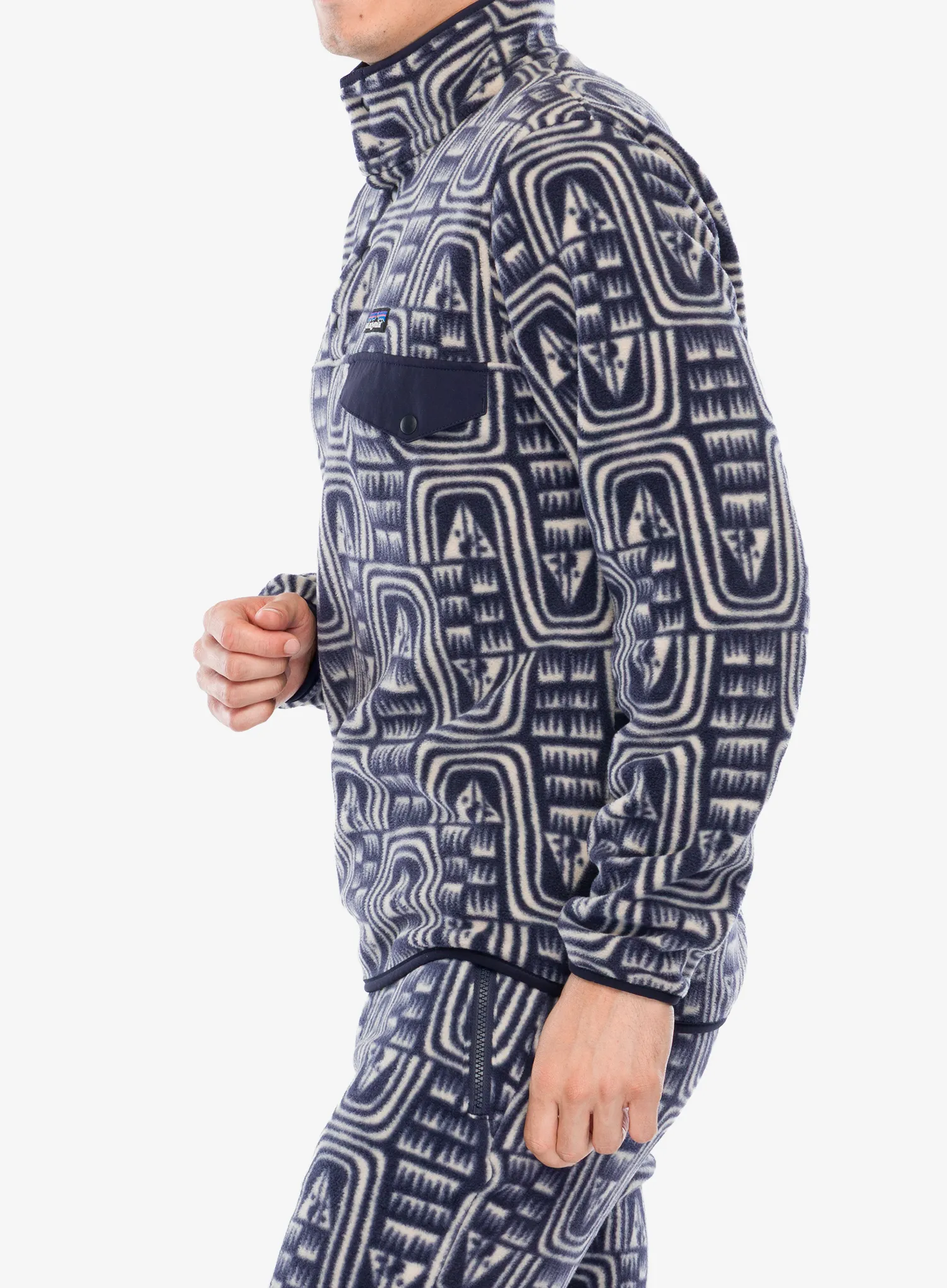 Dukserica Patagonia Lightweight Synch Snap-T Pullover - flow/sunken blue