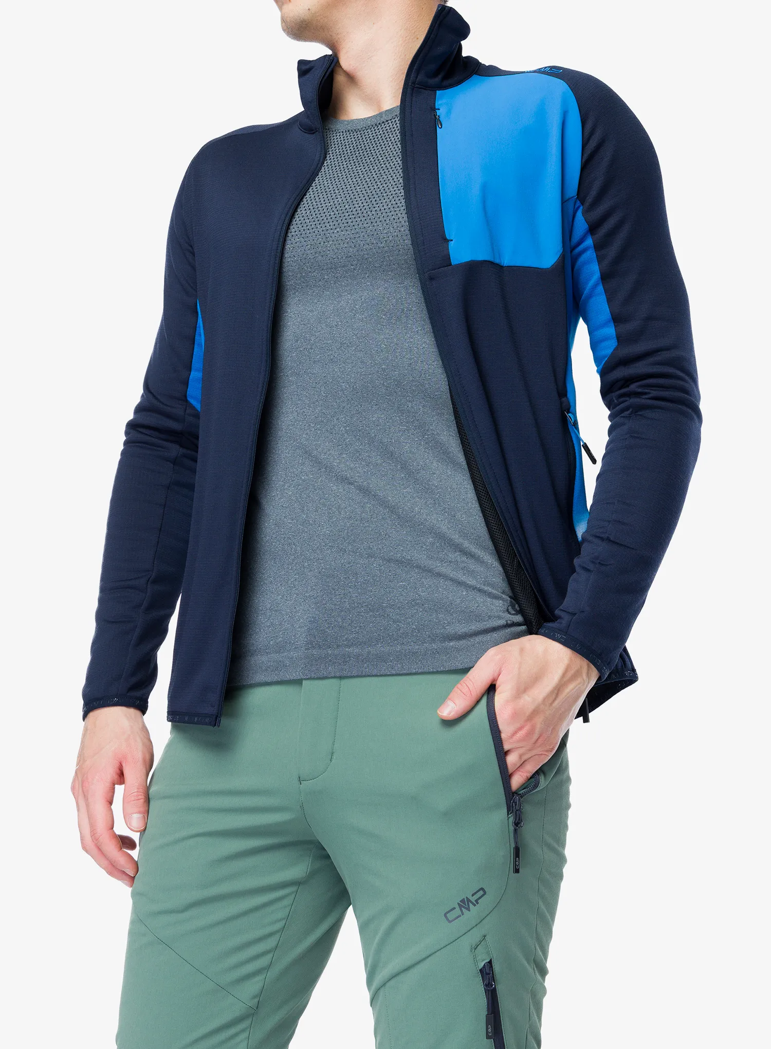 Dukserica od flisa CMP Fylox - black blue