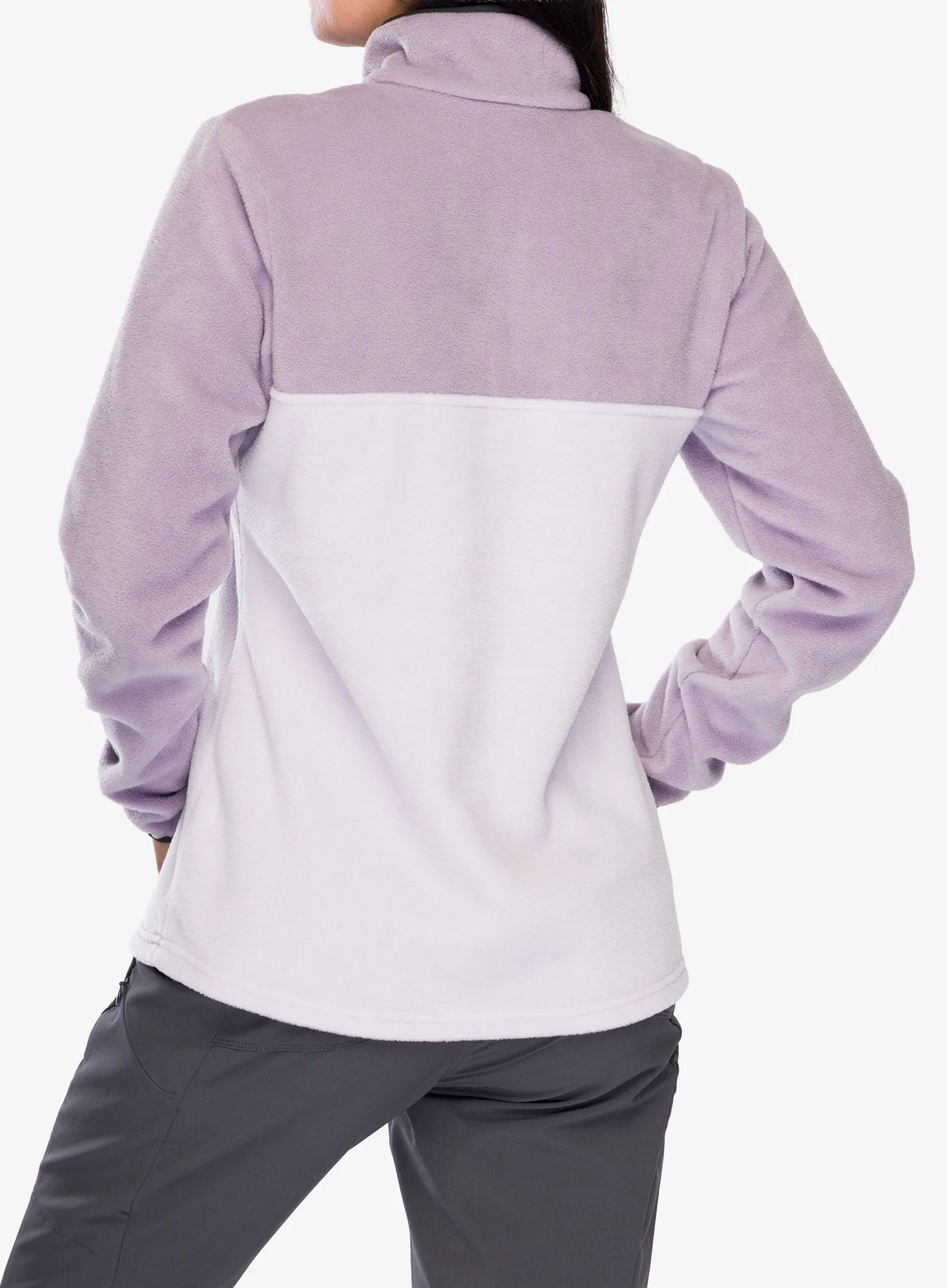 Ženska dukserica od flisa Columbia Benton Springs Half Snap Pull Over II - pearl/shale purple/shark