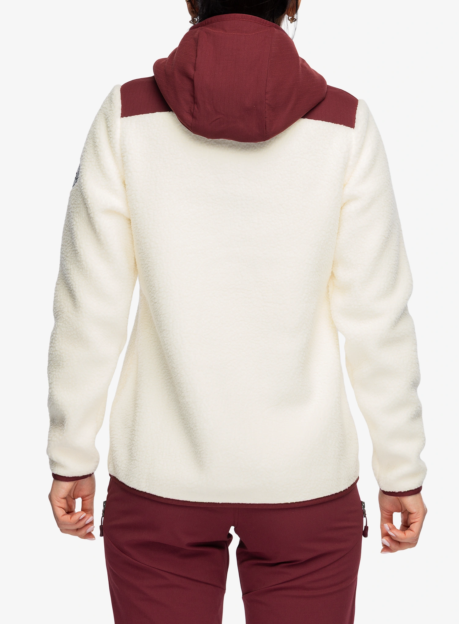 Ženska dukserica od flisa La Sportiva Guidance Sherpa Hoody - chalk/redwood