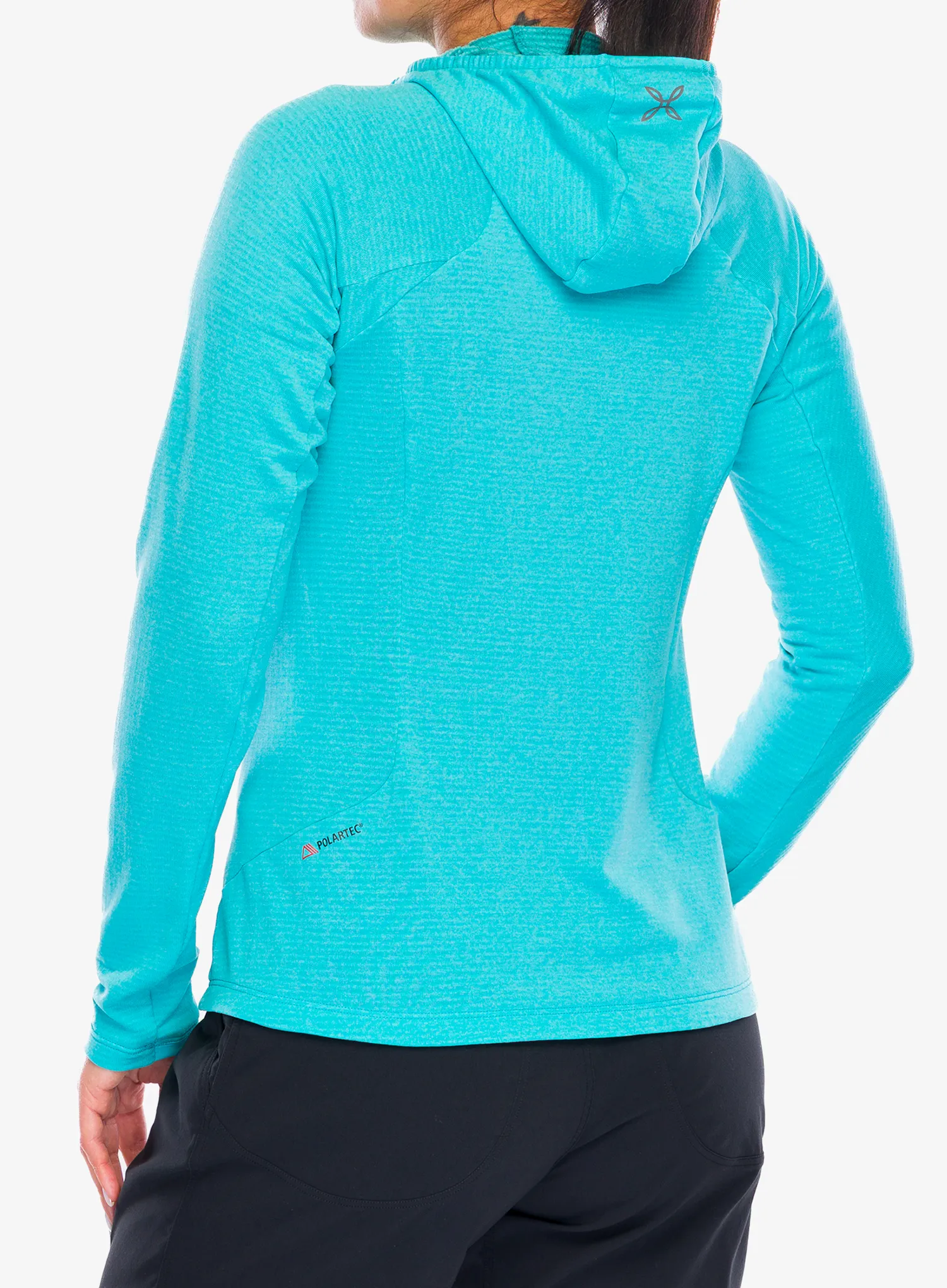 Ženska dukserica od flisa Montura Vertigo Power Grid Hooded Jacket - turquoise