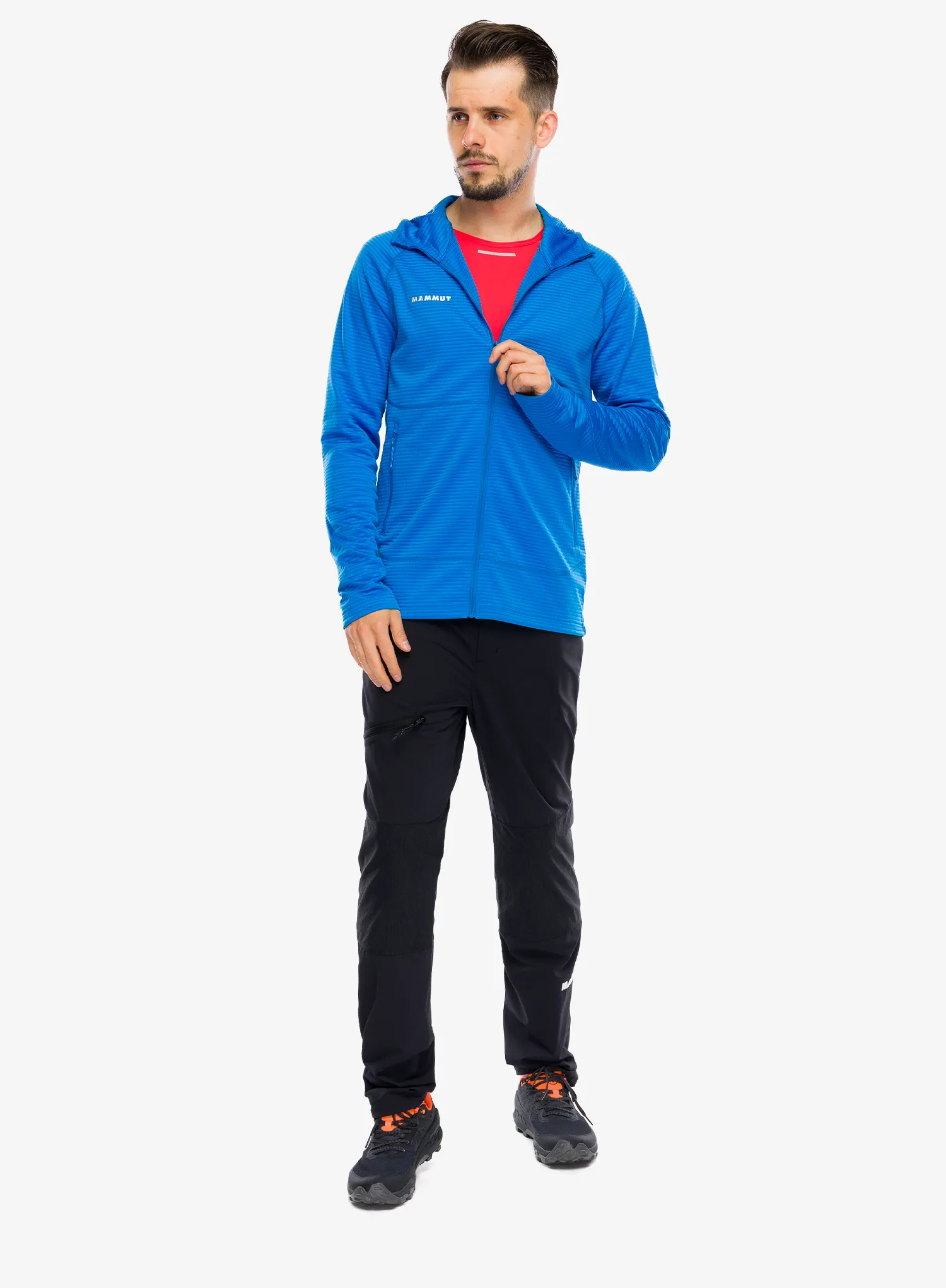 Dukserica od flisa Mammut Crag ML Hooded Jacket - glacier blue