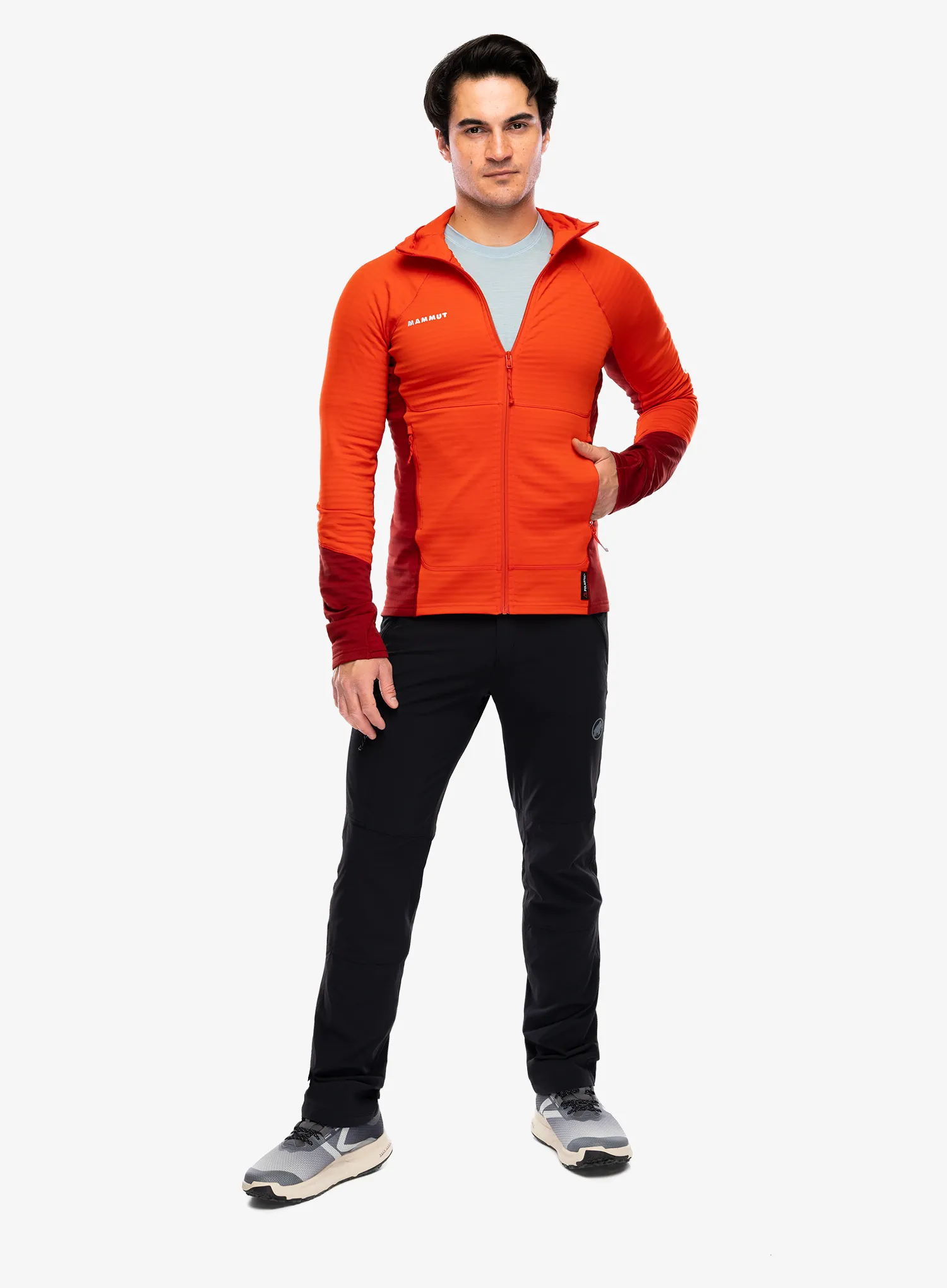 Dukserica od flisa Mammut Taiss ML Hooded Jacket - red/dark red