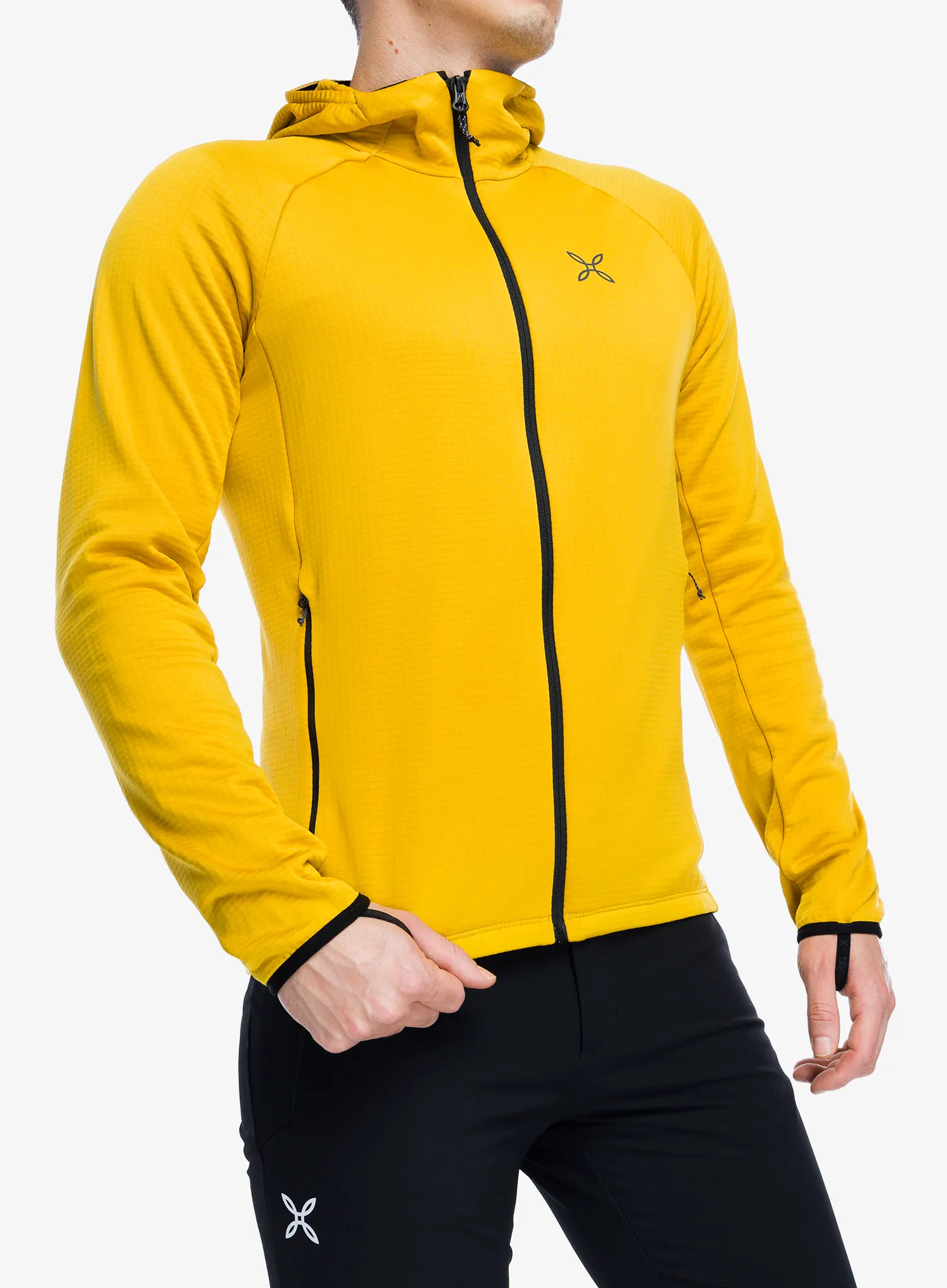 Dukserica od flisa Montura Fadis Grid Hooded Maglia - mustard