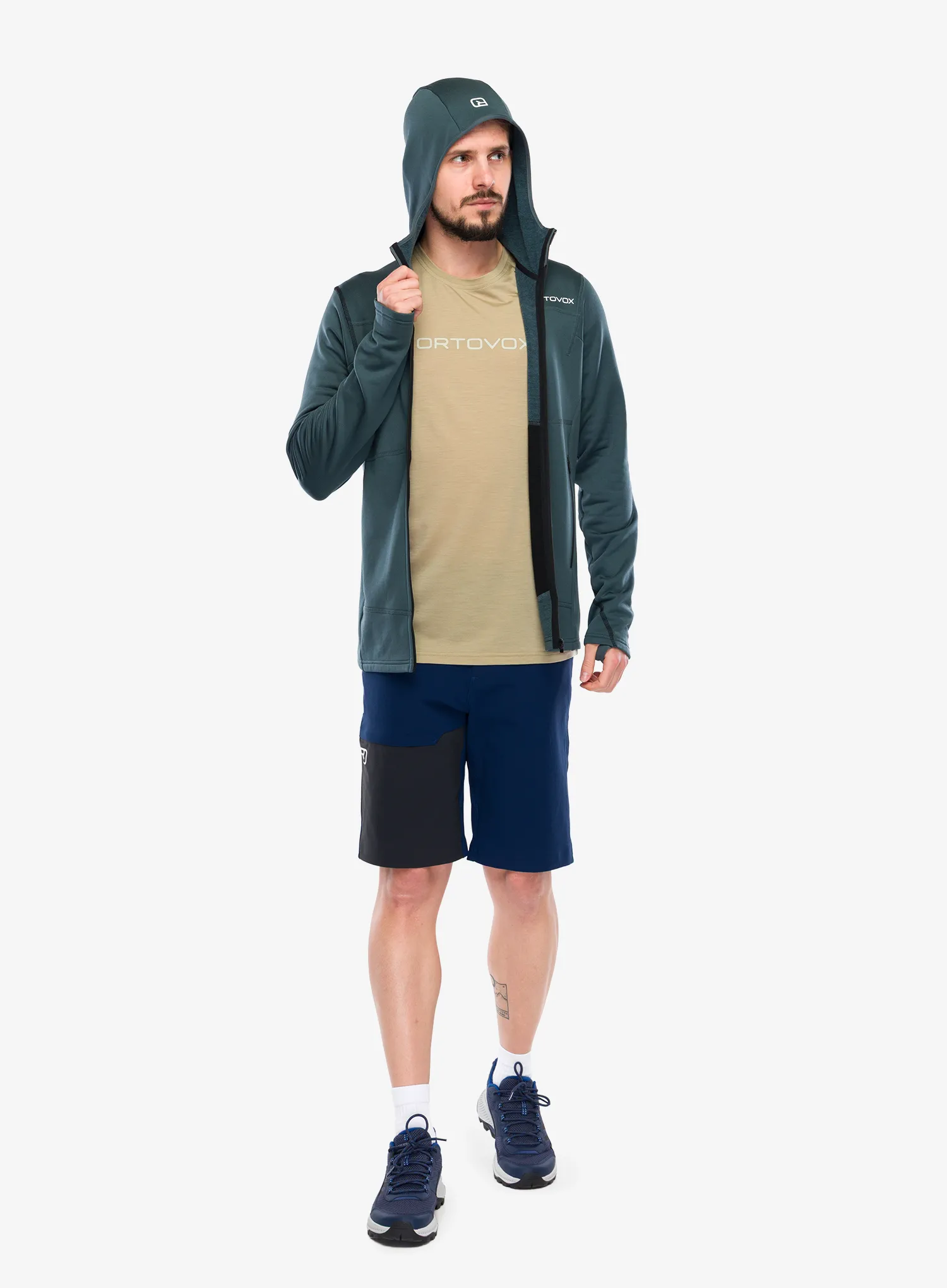 Dukserica od flisa Ortovox Fleece Light Hoody - dark arctic grey