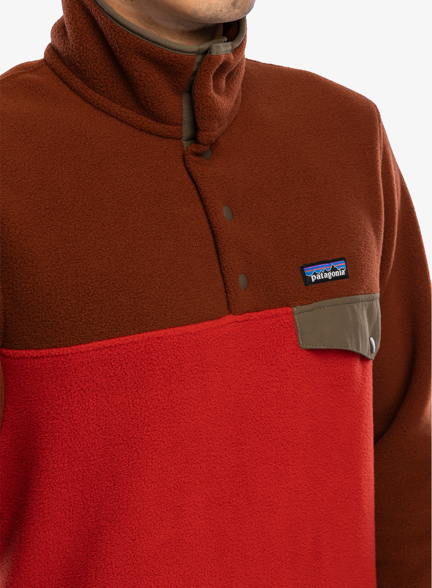 Dukserica od flisa Patagonia Lightweight Synch Snap-T Pullover - amanita red