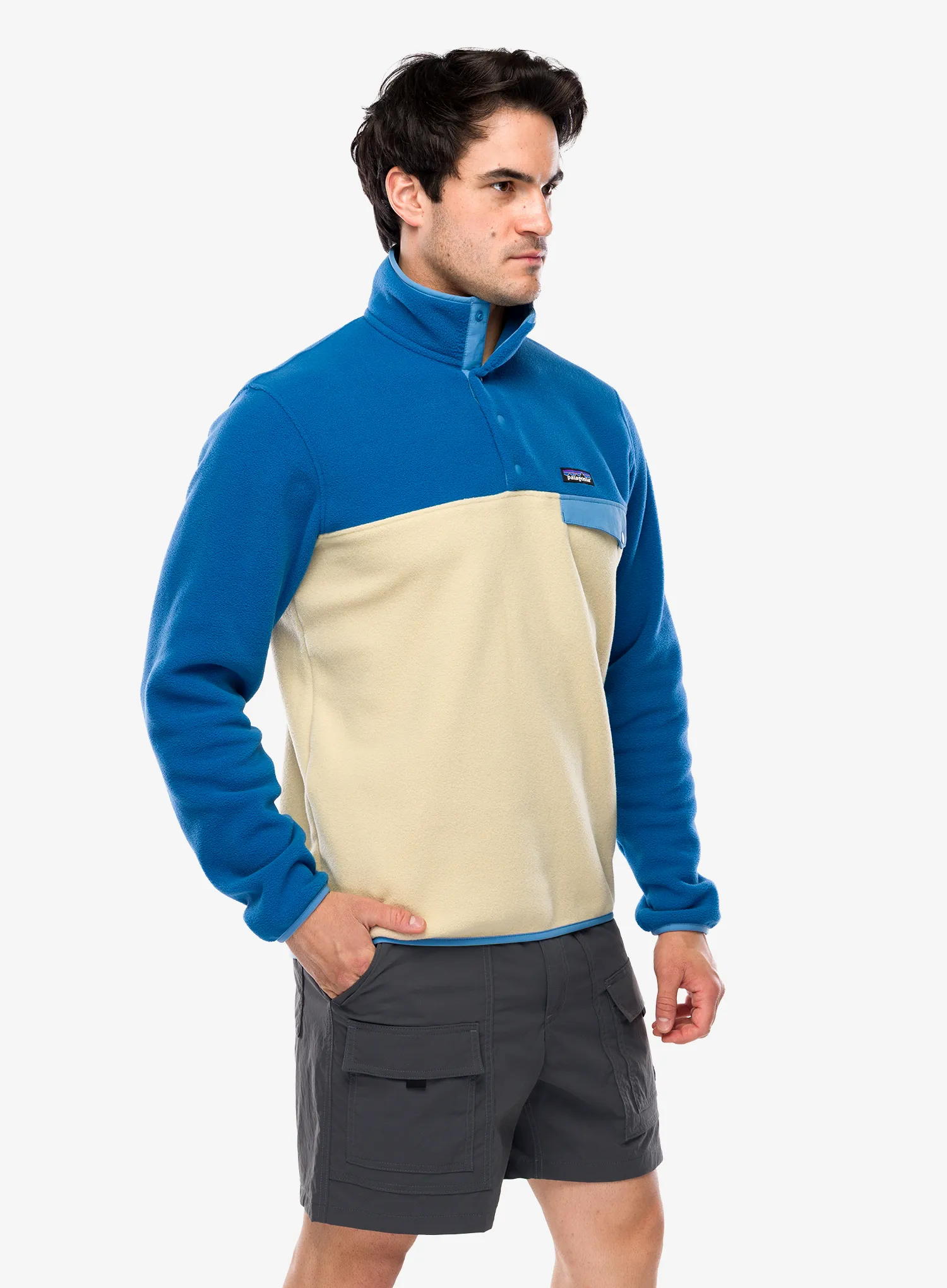 Dukserica od flisa Patagonia Lightweight Synch Snap-T Pullover - nautilus tan