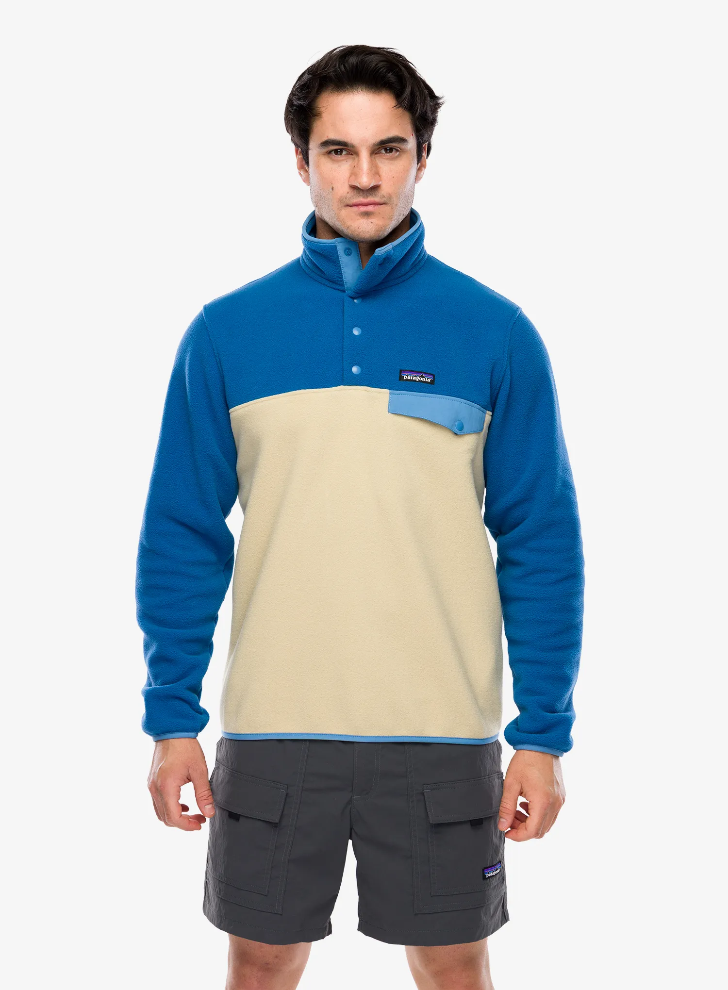 Dukserica od flisa Patagonia Lightweight Synch Snap-T Pullover - nautilus tan