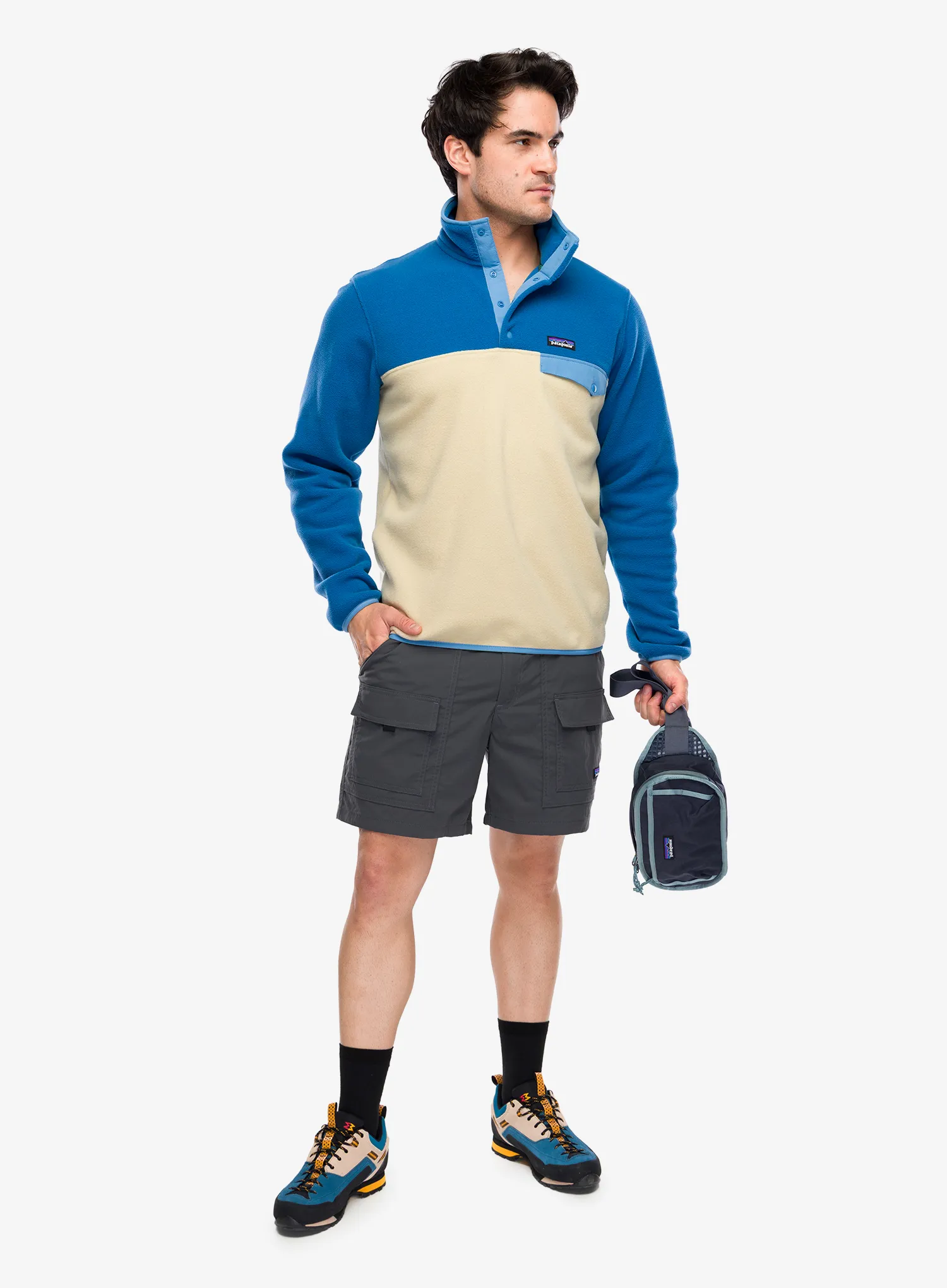 Dukserica od flisa Patagonia Lightweight Synch Snap-T Pullover - nautilus tan