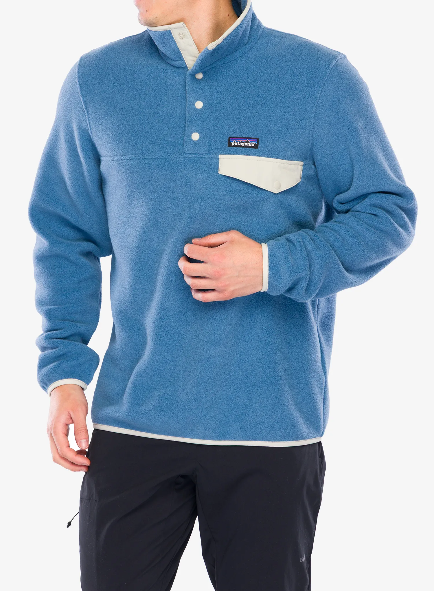 Dukserica od flisa Patagonia Lightweight Synch Snap-T Pullover - still blue
