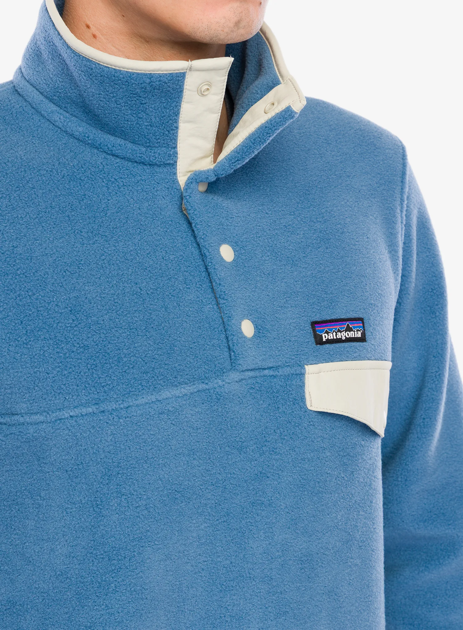 Dukserica od flisa Patagonia Lightweight Synch Snap-T Pullover - still blue