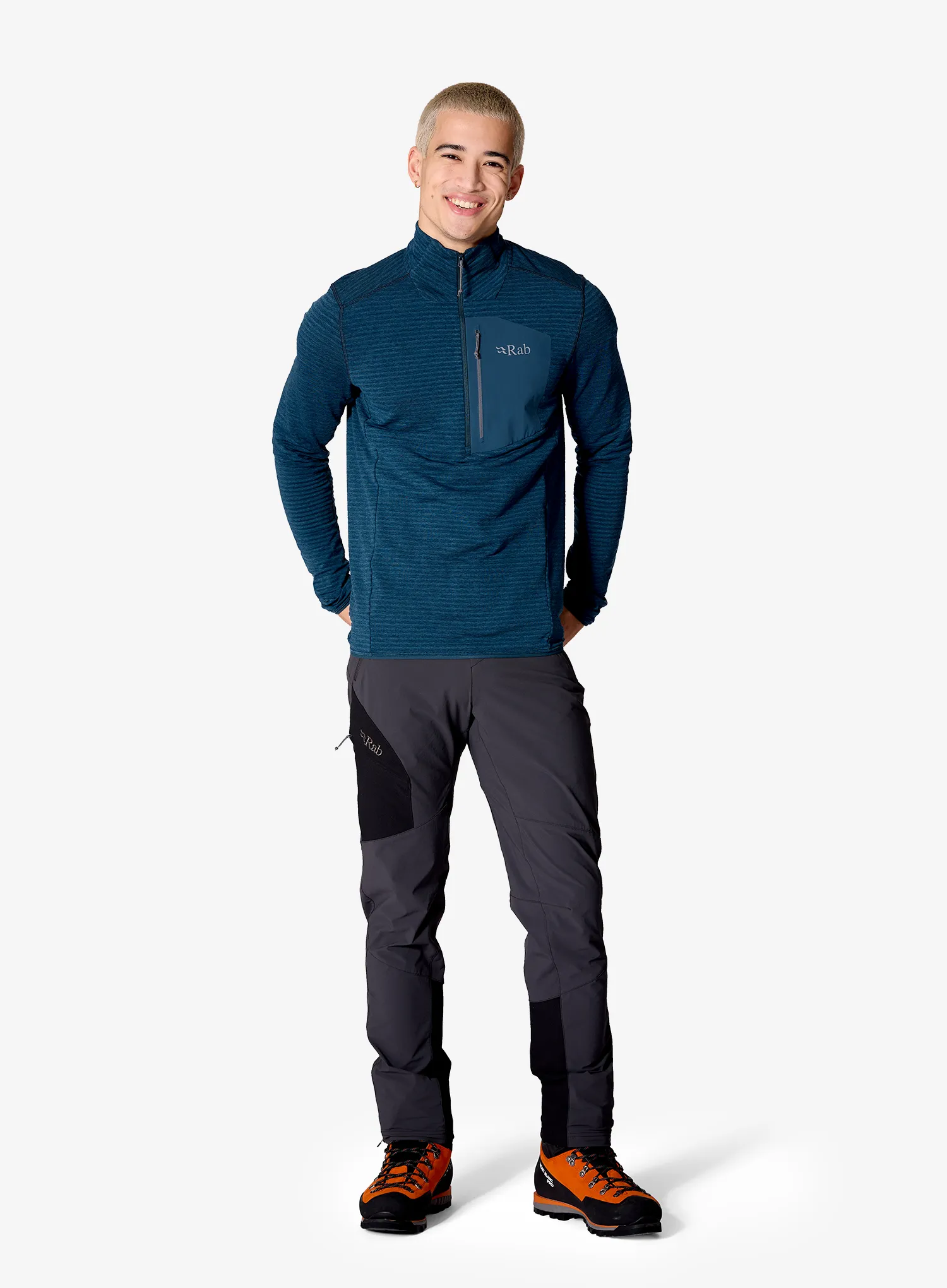 Dukserica od flisa Rab Modulus Hoody - tempest blue