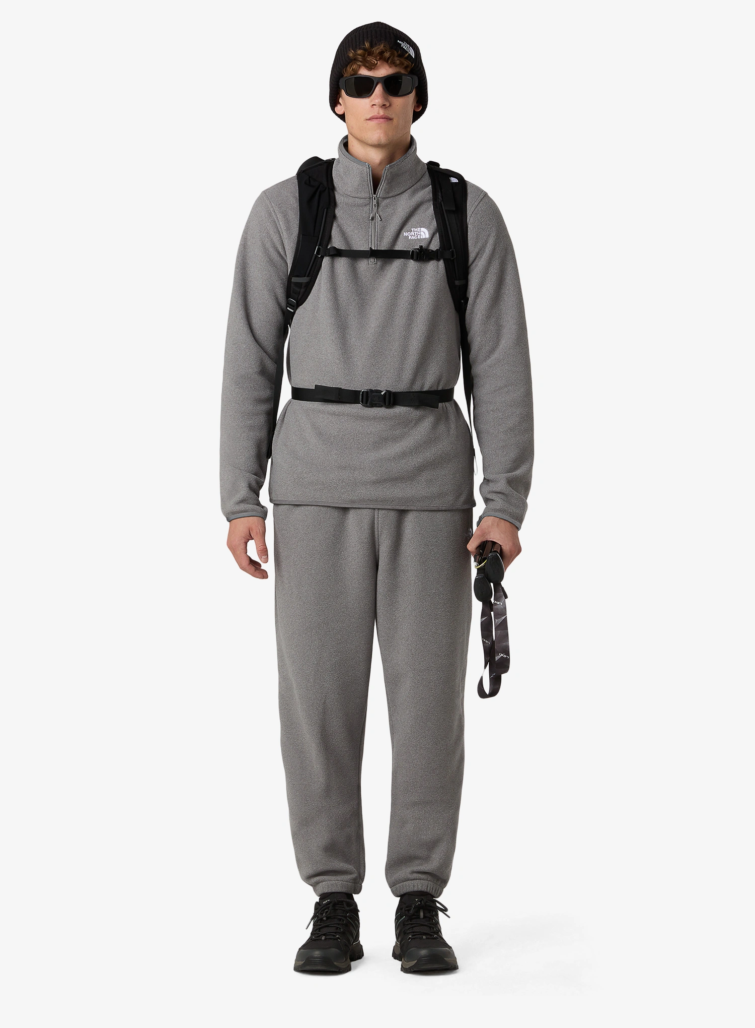 Dukserica od flisa The North Face Glacier Fleece 1/4 Zip Jacket - tnf mid grey heather