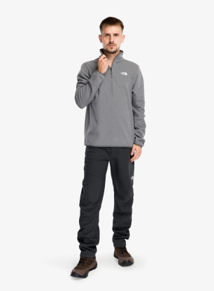 Dukserica od flisa The North Face Glacier Fleece 1/4 Zip Jacket - tnf mid grey heather