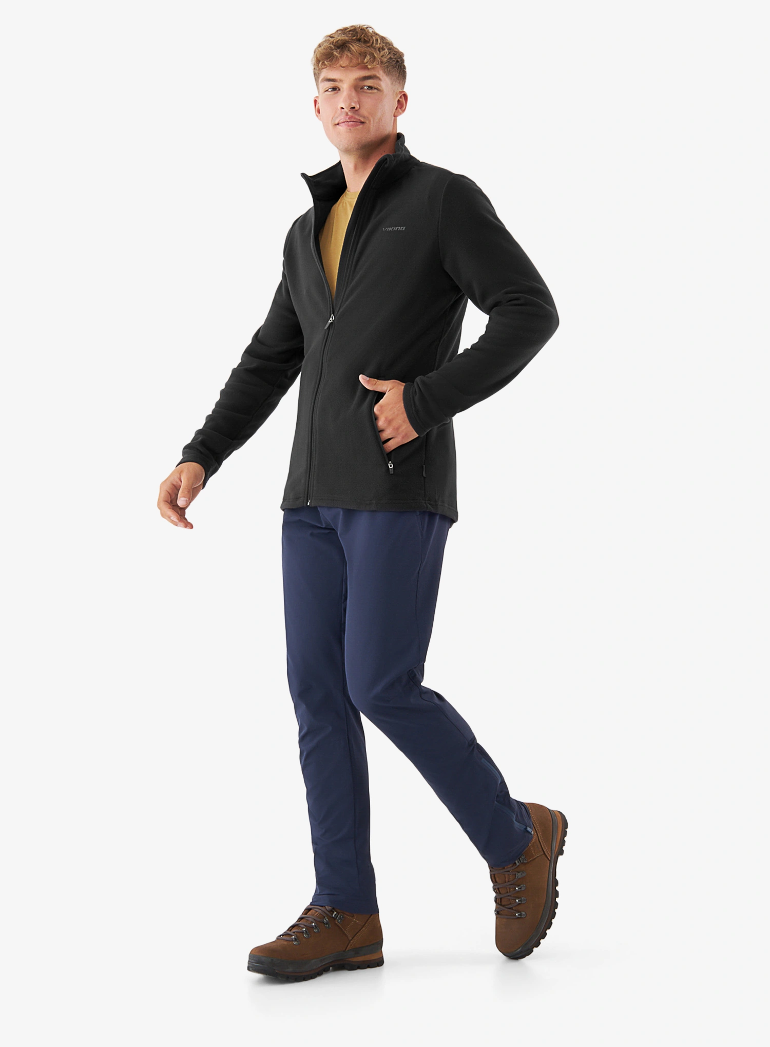 Dukserica od flisa Viking Midlayer Fleece Tesero Polartec - black