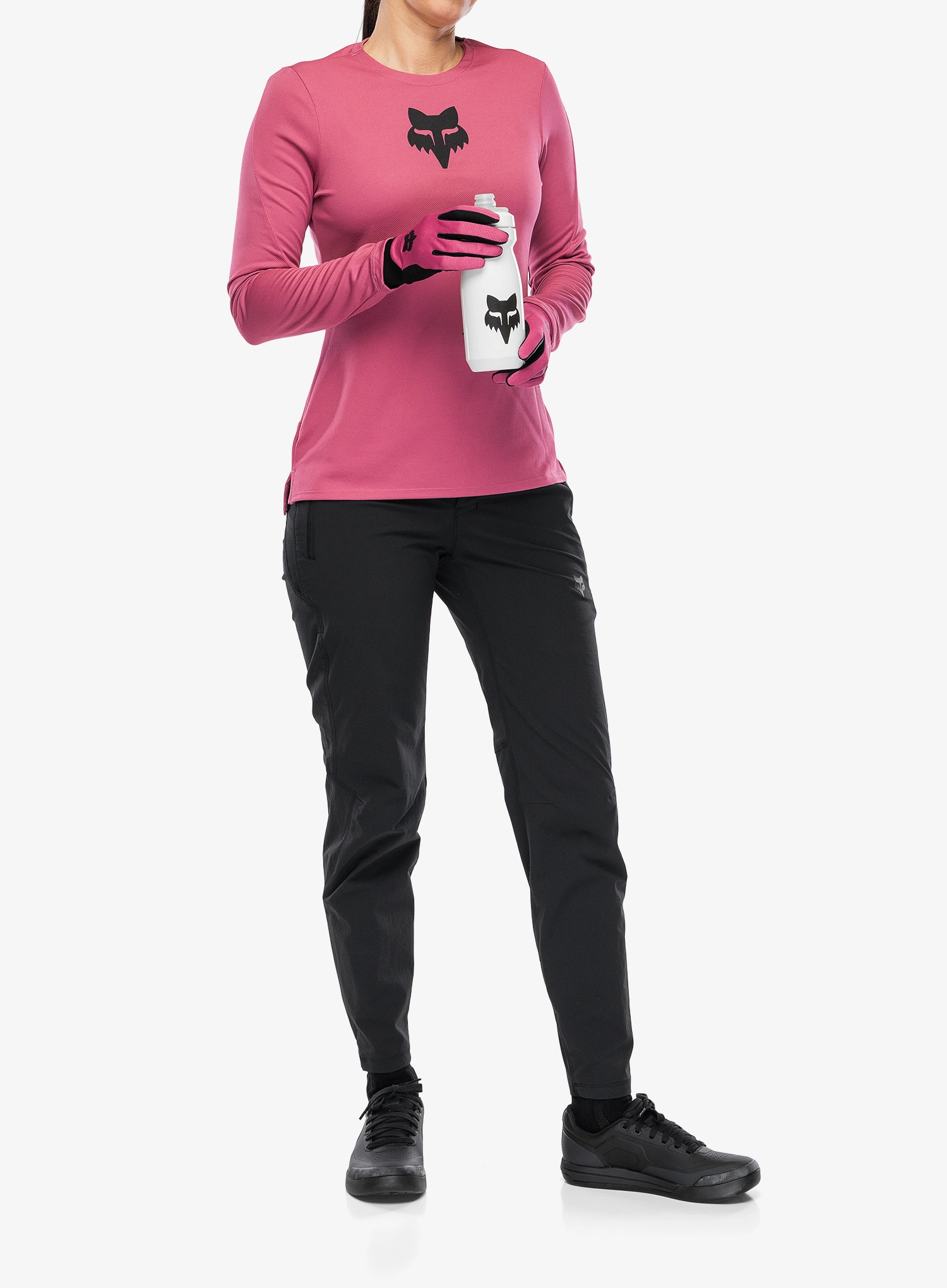 Ženska biciklistička dukserica Fox Ranger LS Jersey Fox Head - berry