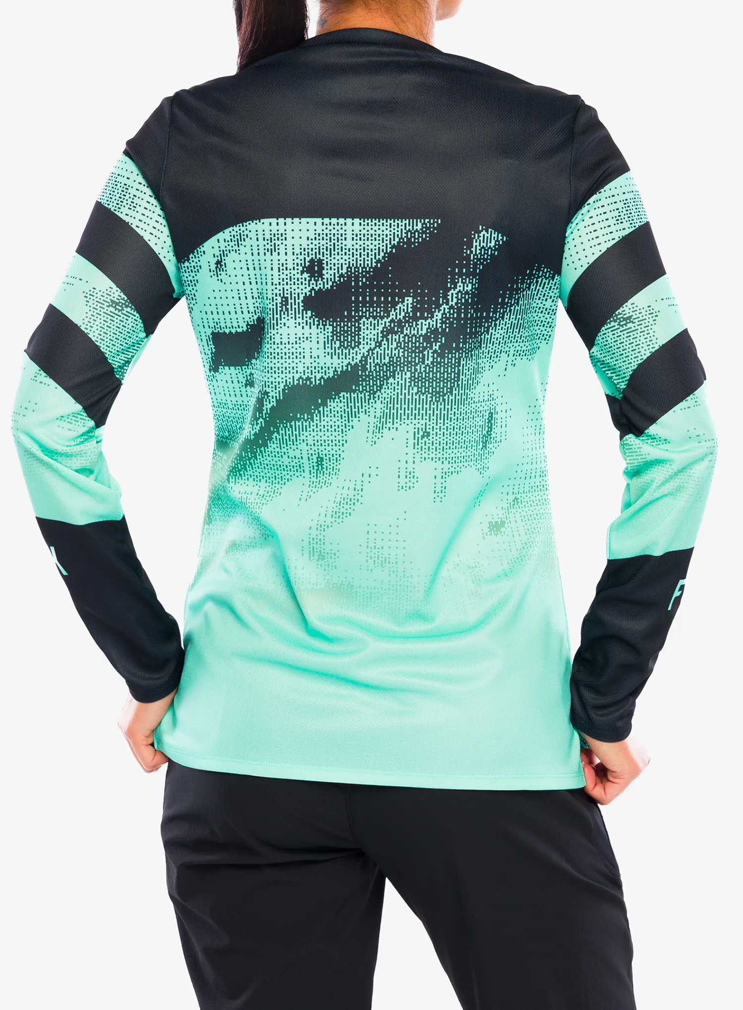 Ženska biciklistička dukserica Fox Ranger LS Jersey Kairos - turquoise