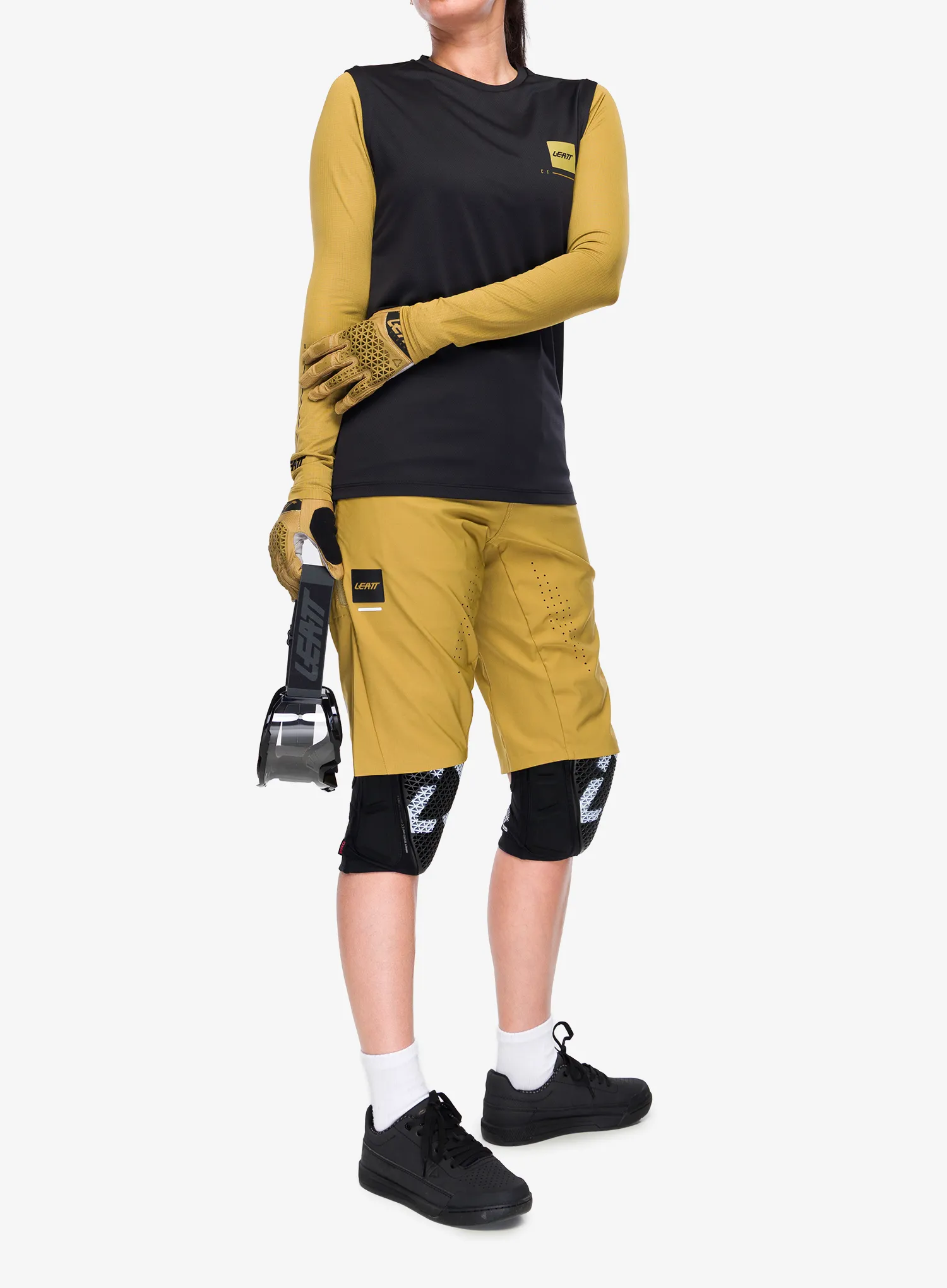 Ženska biciklistička dukserica Leatt MTB Gravity 2.0 Long Sleeve - ghost black