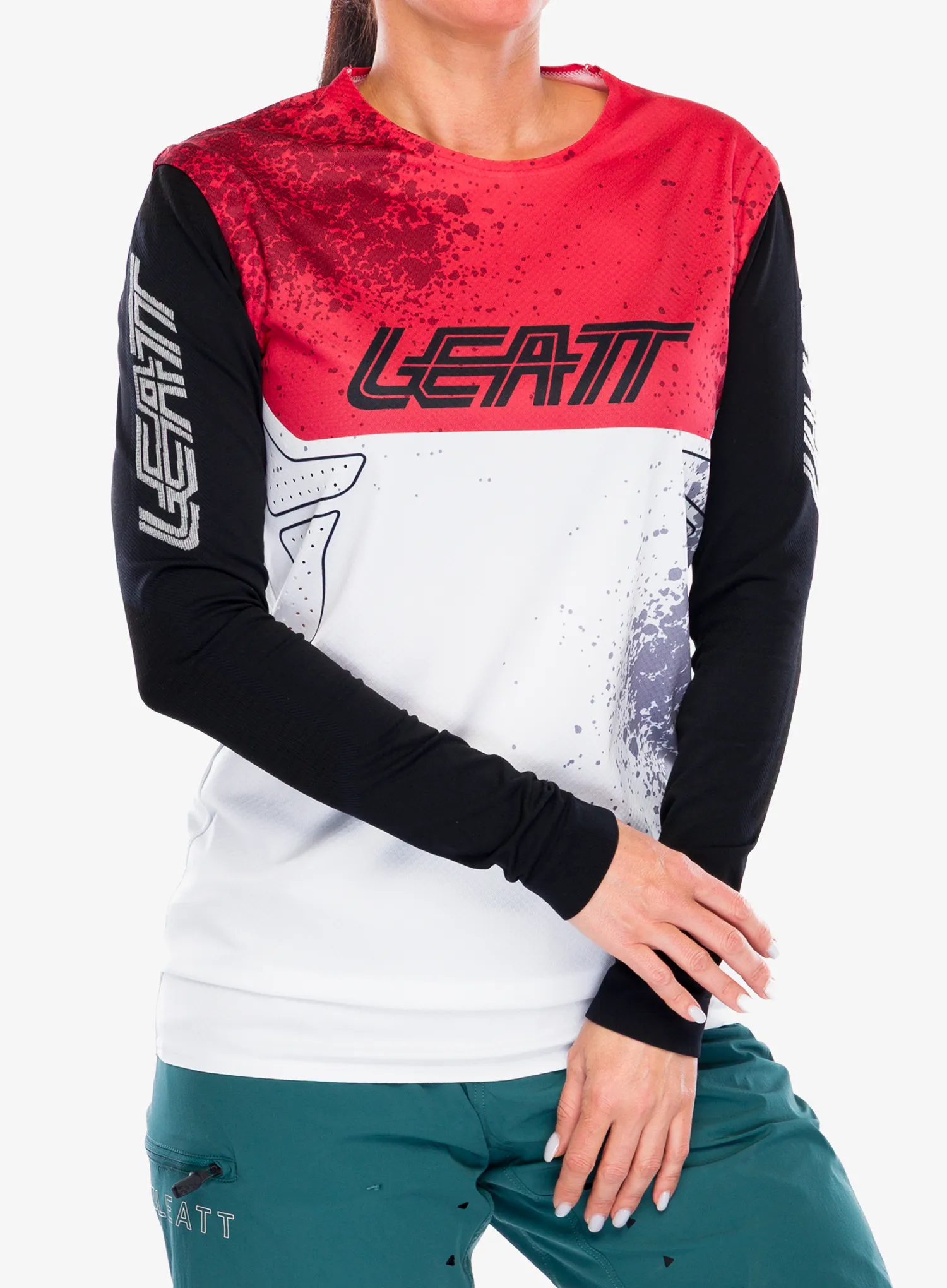 Biciklistička dukserica Leatt Jersey MTB Gravity 5.0 - white