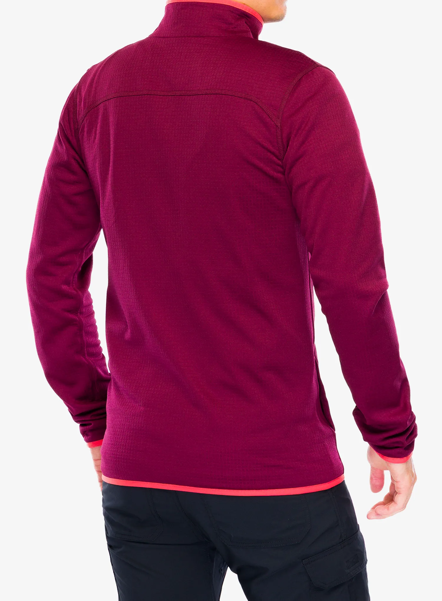 Dukserica na otkopčavanje Columbia Essential Hike Grid Fleece Full Zip - rich wine