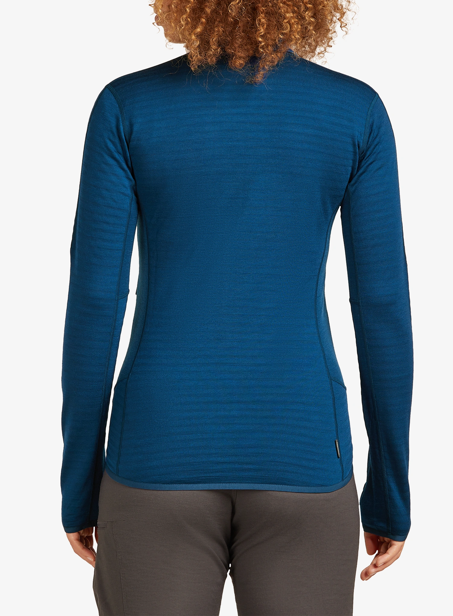 Ženska dukserica na otkopčavanje Icebreaker Merino Blend 300 RealFleece Descender LS Zip - atlantis