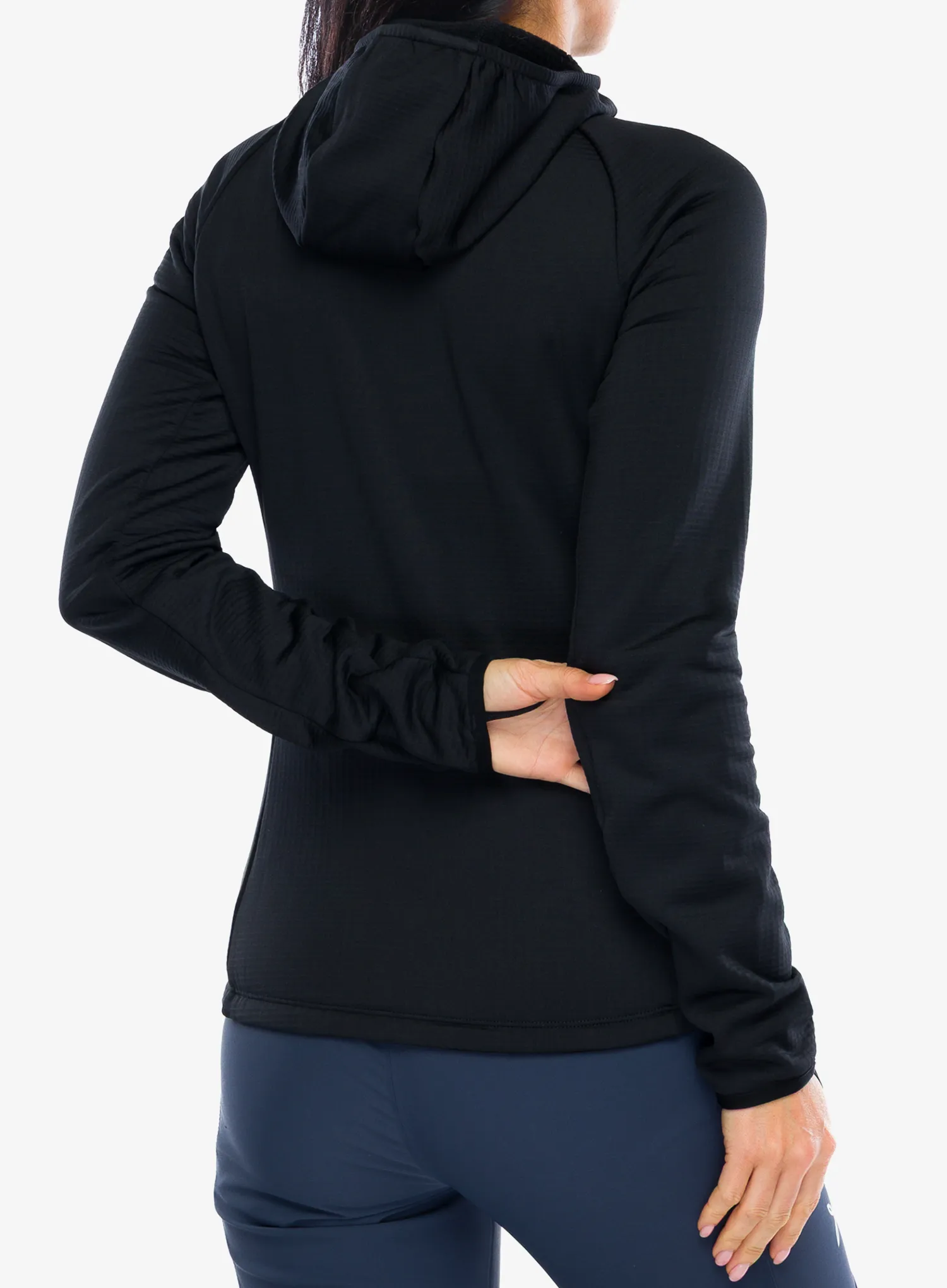 Ženska dukserica na otkopčavanje Montura Fadis Grid Hooded Maglia - black/black