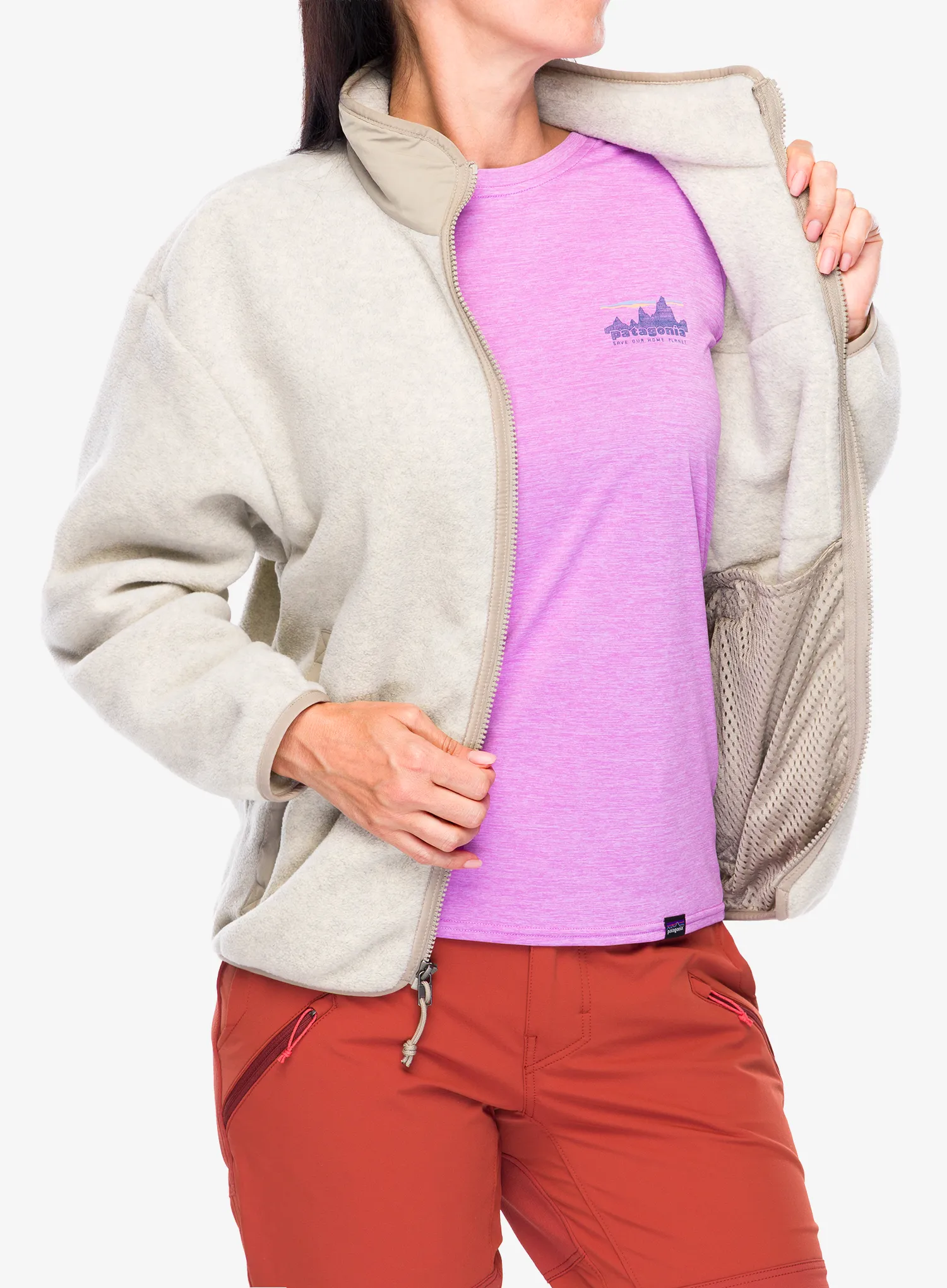 Ženska dukserica na otkopčavanje Patagonia Synch Jkt - oatmeal heather/seabird grey