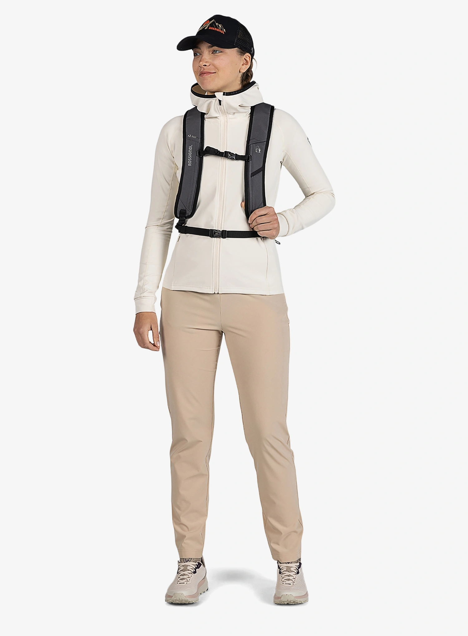 Ženska dukserica na otkopčavanje Rossignol Mid Layer Thin Full-Zip - whitecap sand