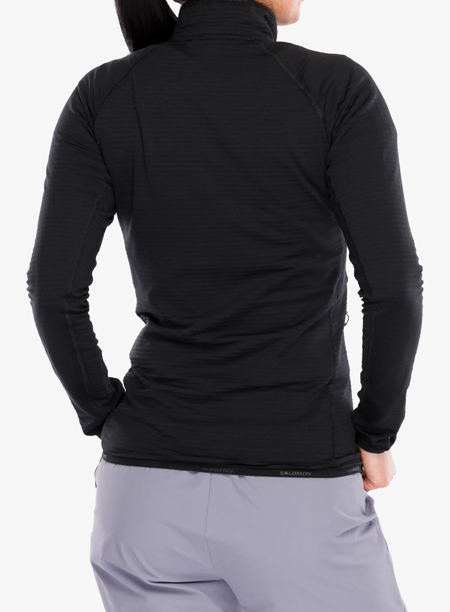 Ženska dukserica na otkopčavanje Salomon Essential Lightwarm FZ - deep black/black