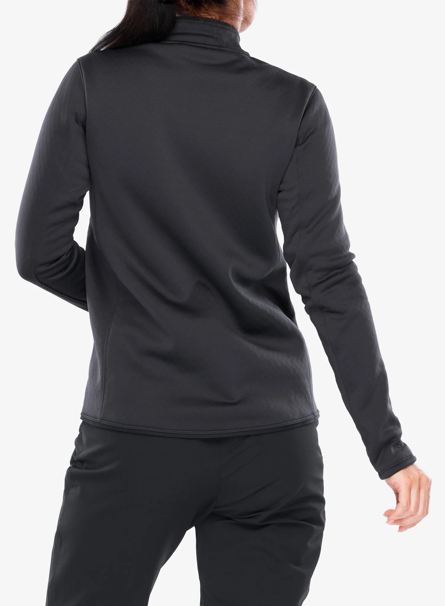 Ženska dukserica na otkopčavanje Salomon Sntial Midfleece FZ - deep black