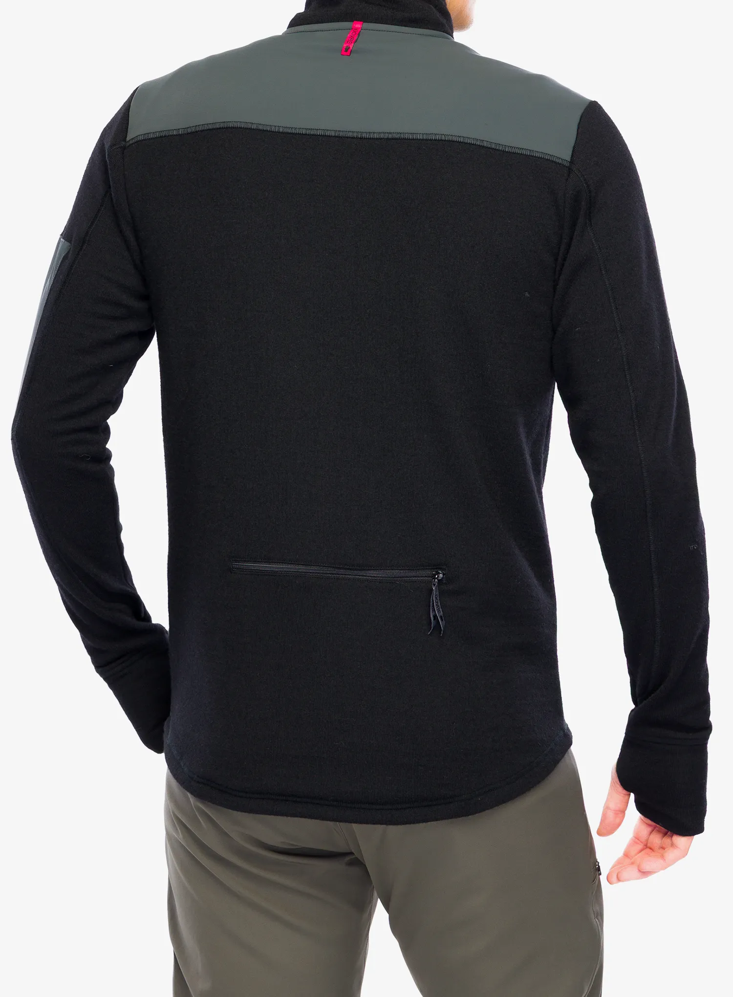 Dukserica na otkopčavanje Dovre Outlayer Fleece Wool Zip - black