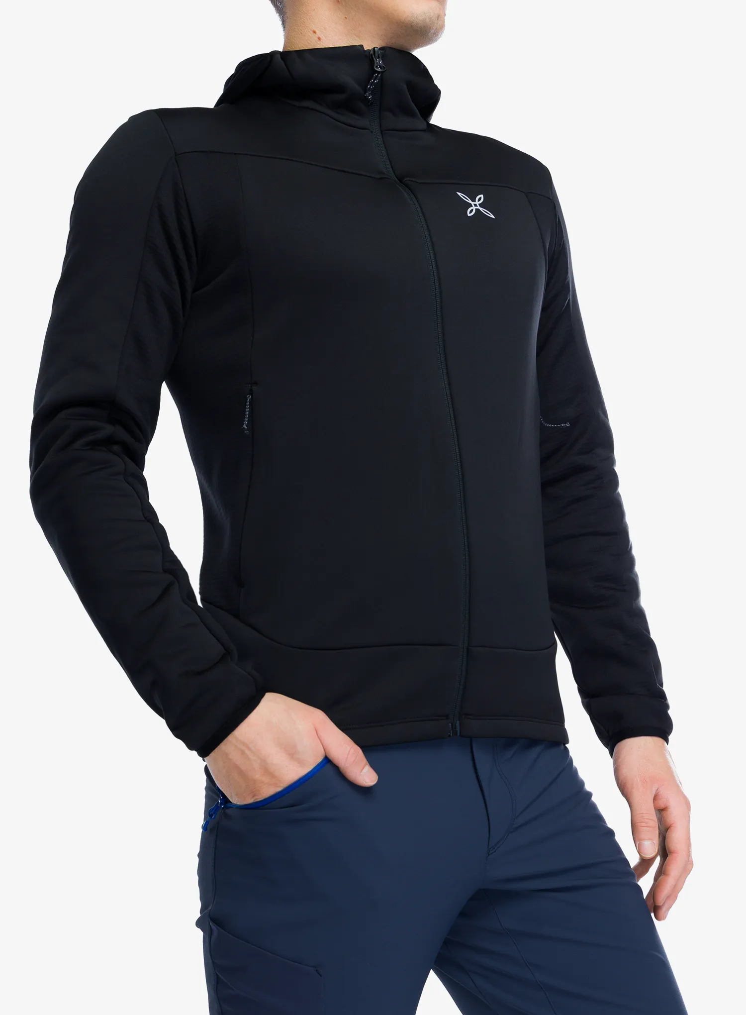 Dukserica na otkopčavanje Montura Pulse Hooded Maglia - black