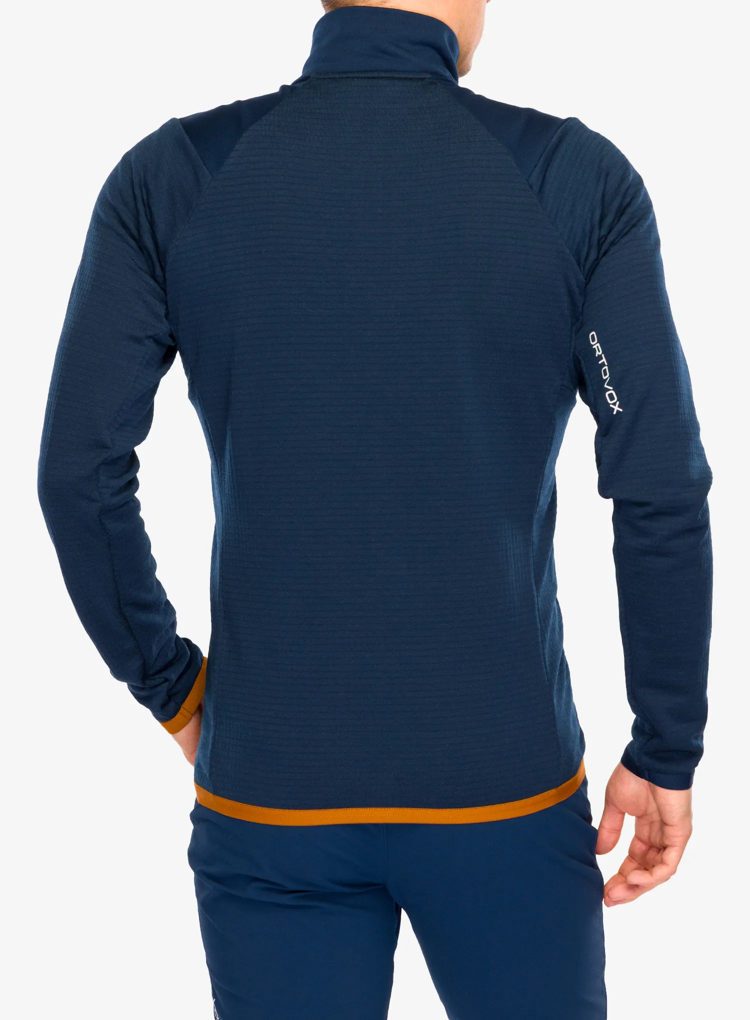 Dukserica na otkopčavanje Ortovox Fleece Grid Jacket - deep ocean