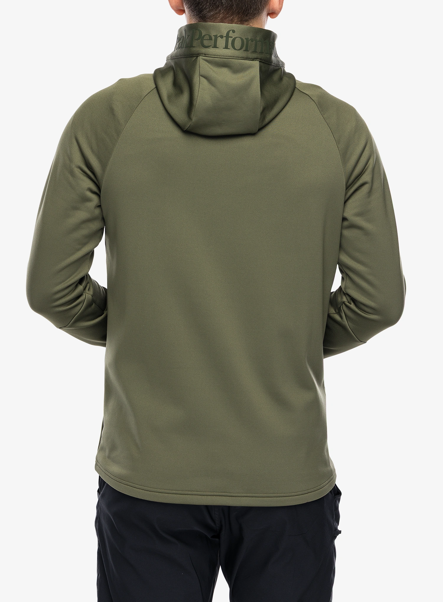 Dukserica na otkopčavanje Peak Performance Rider Essentials Zip Hood - pine needle/pine needle