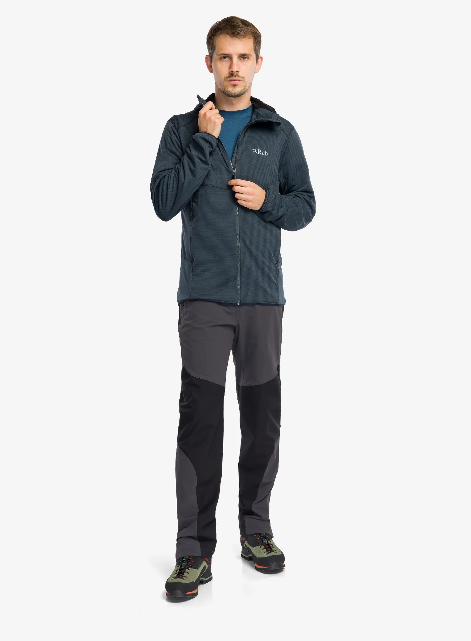 Dukserica na otkopčavanje Rab Evolute Hoody - beluga