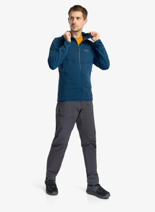 Dukserica na otkopčavanje Rab Evolute Hoody - blue tempest
