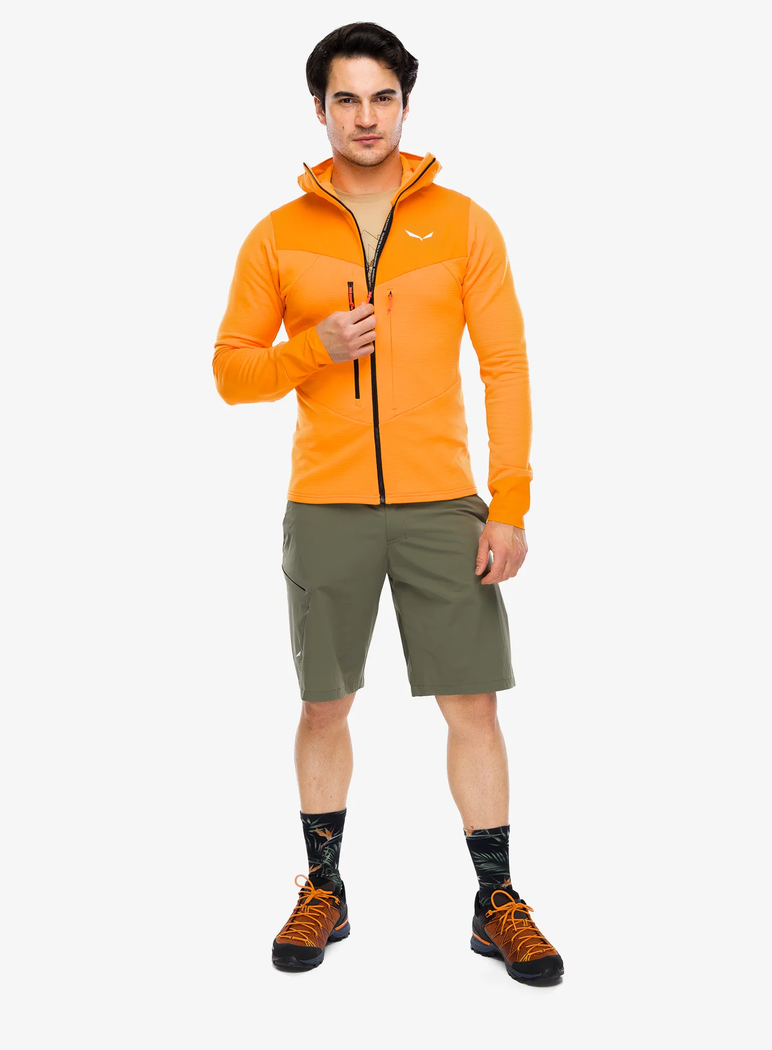 Dukserica na otkopčavanje Salewa Agner Polarlite Hooded Jacket - turmeric