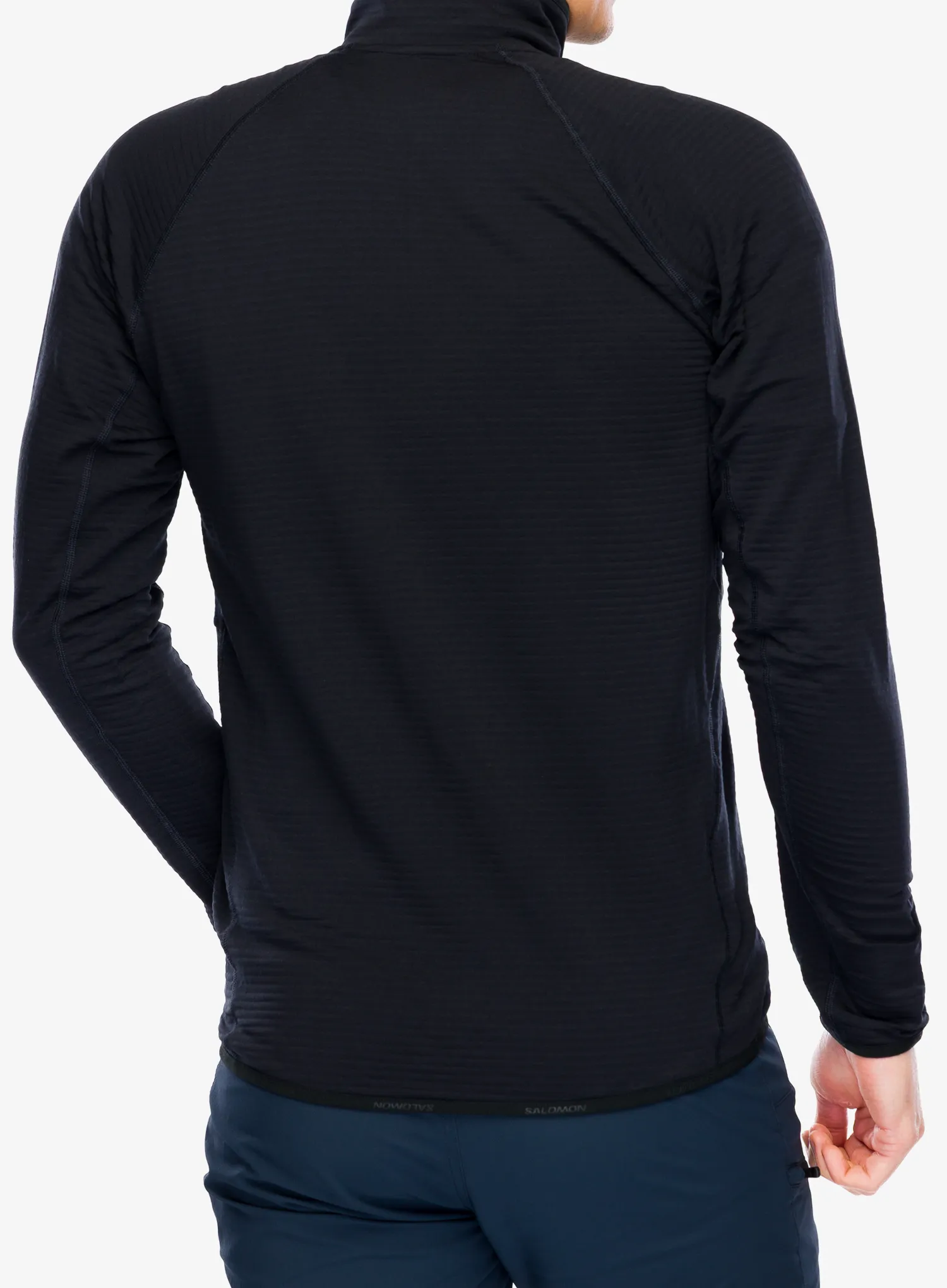 Dukserica na otkopčavanje Salomon Essential Lightwarm FZ - deep black