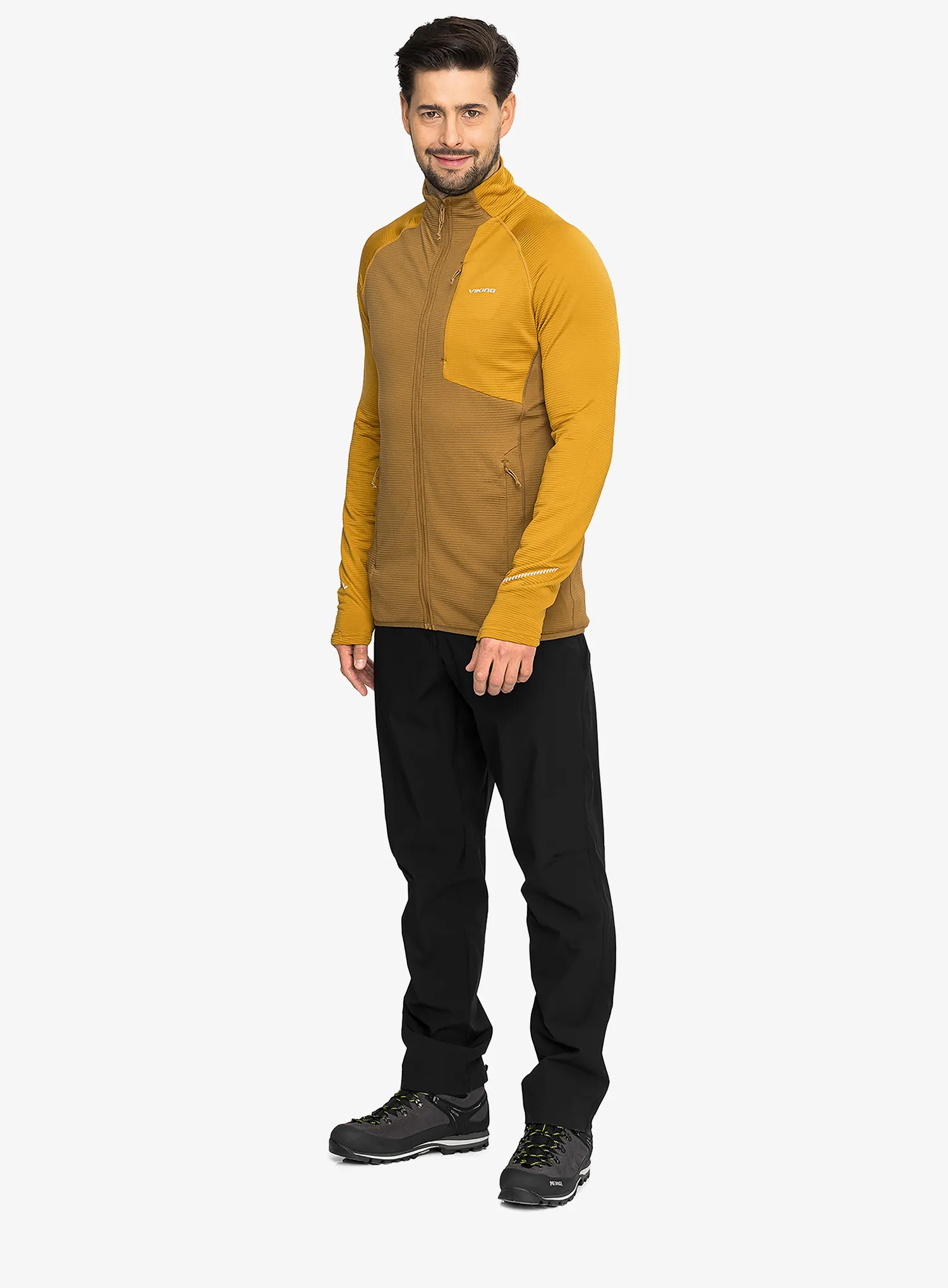 Dukserica na otkopčavanje Viking Birger - light brown/yellow