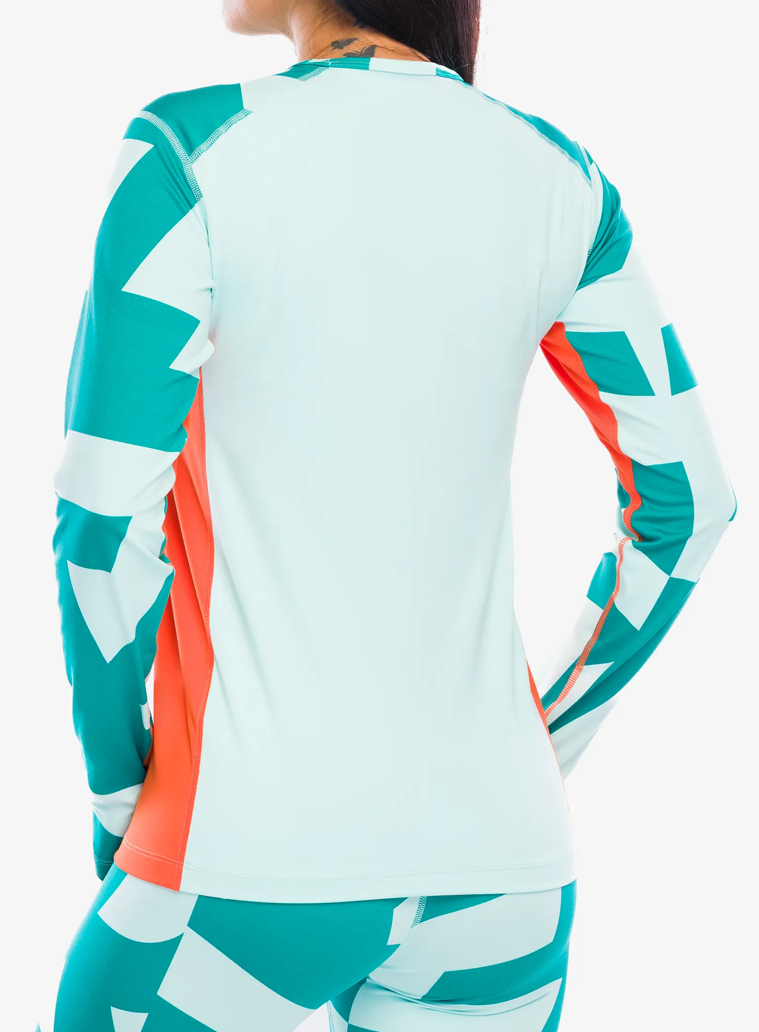 Ženska termoaktivna dukserica adidas TERREX Multi Synthetic Base Layer LS - semi flash aqua/semi imp orang