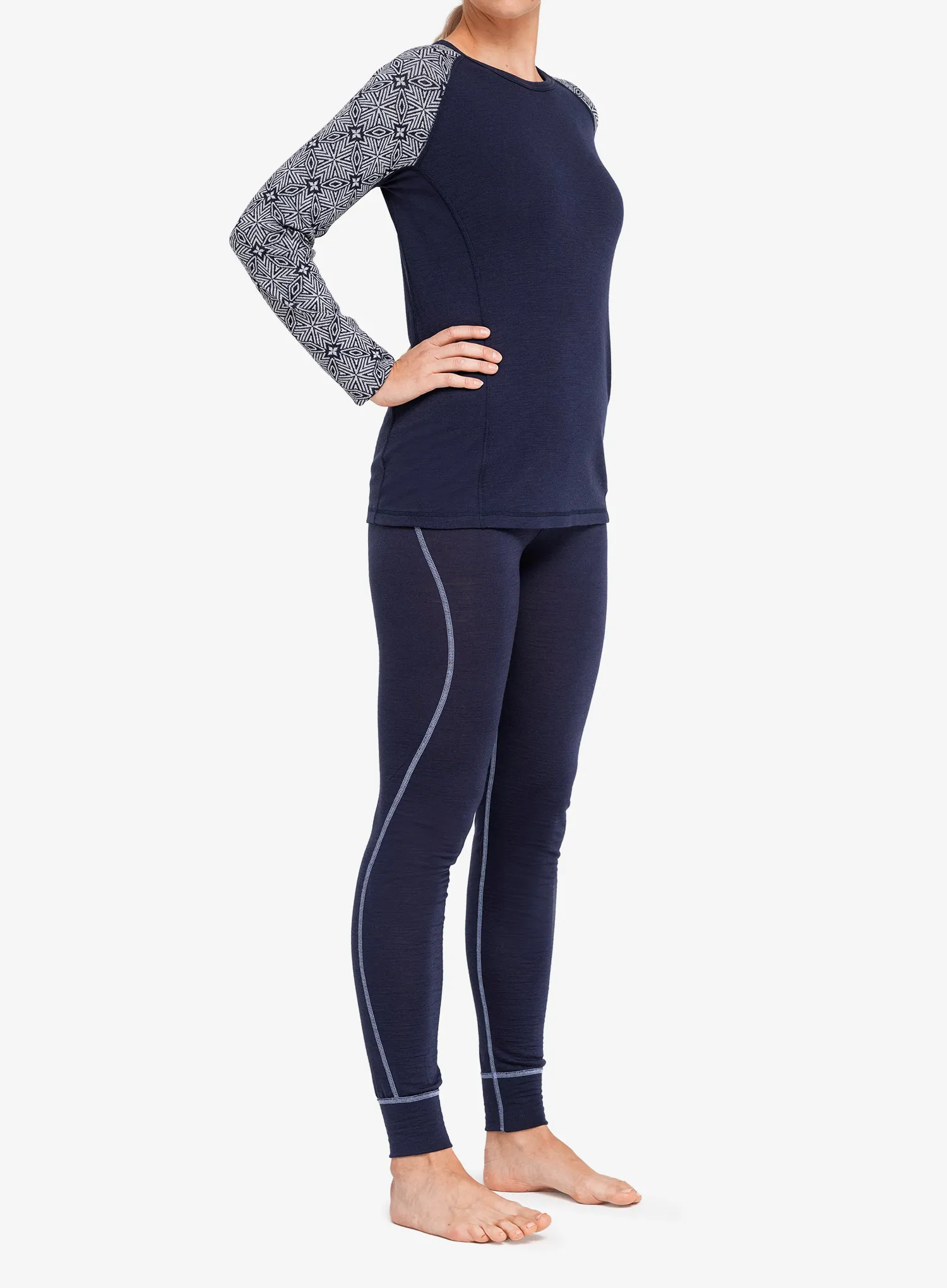 Ženska termoaktivna dukserica Dovre 100% Merino Wool LS - blue