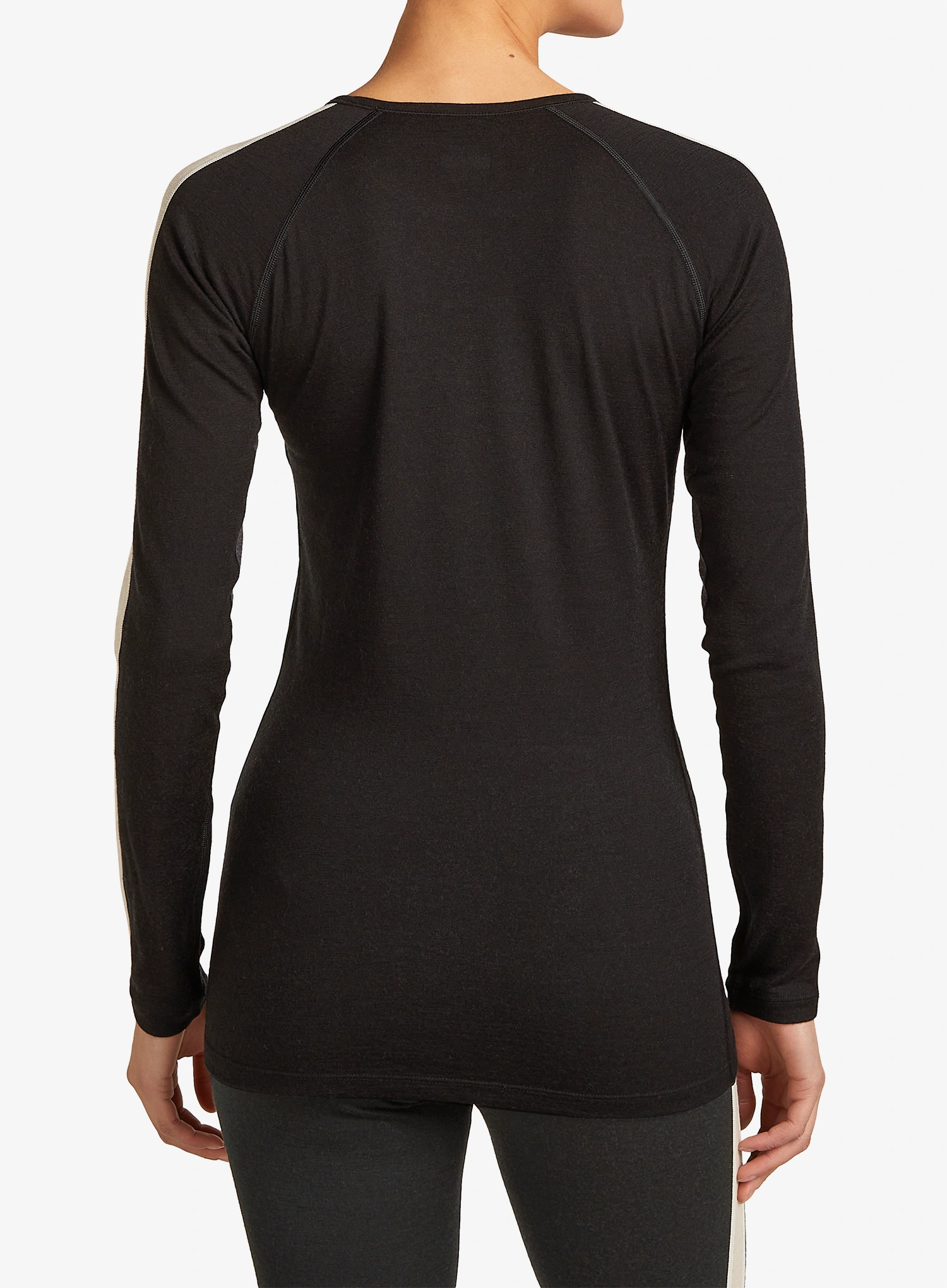 Ženska termoaktivna dukserica Icebreaker Merino 200 Oasis+ LS Crewe - black/jet hthr/undyed/cb