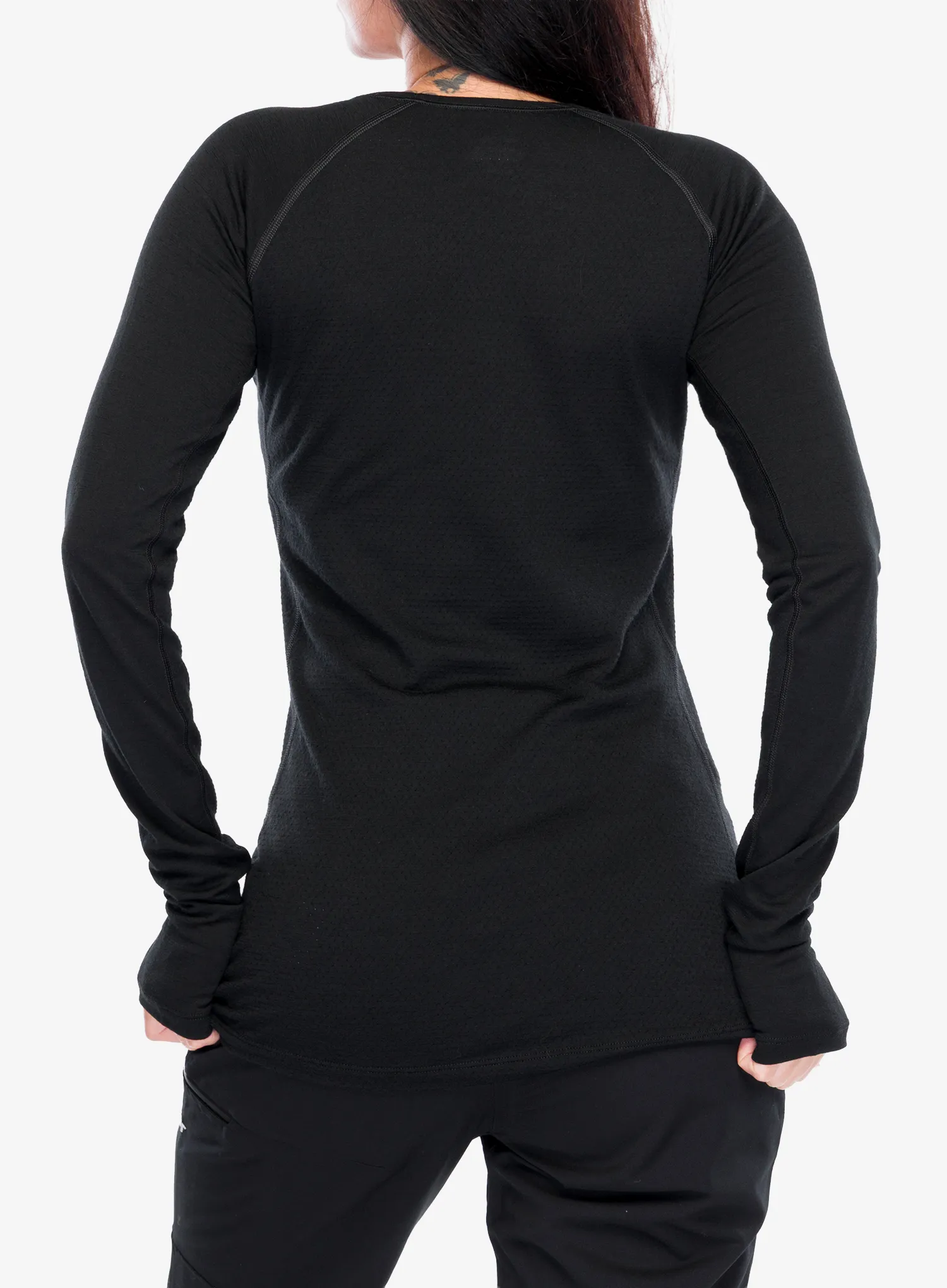 Ženska termoaktivna dukserica Icebreaker Merino 200 ZoneKnit LS Crewe - black