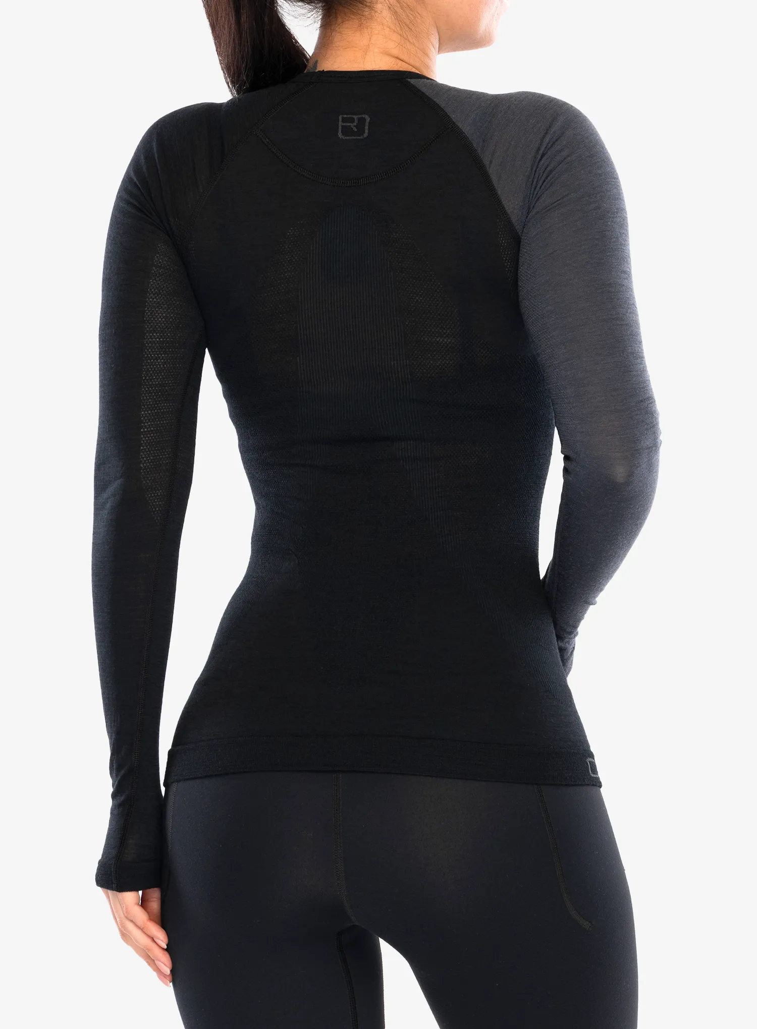 Ženska termoaktivna dukserica Ortovox 120 Comp Light Long Sleeve - black raven