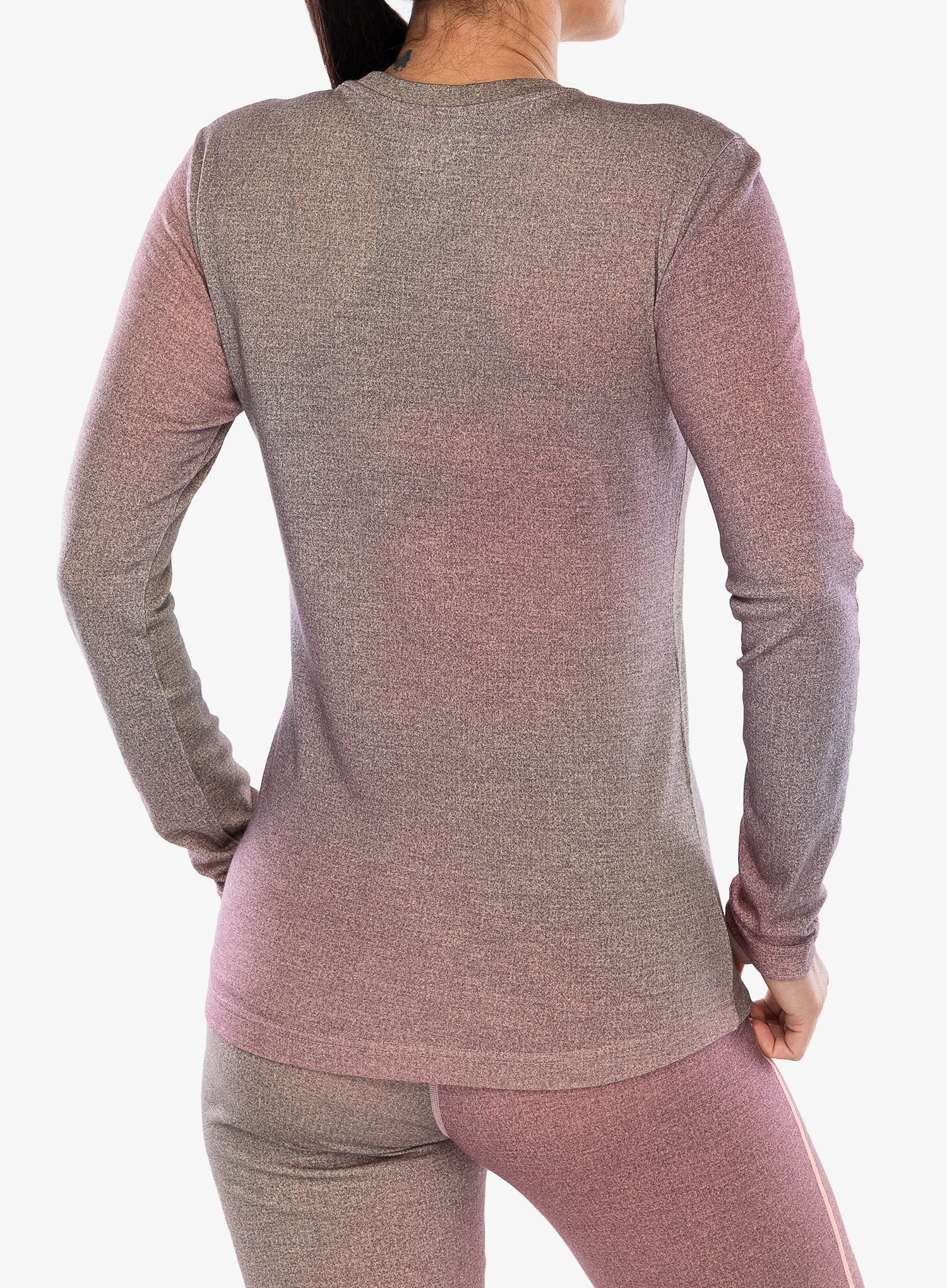Ženska termoaktivna dukserica Ortovox 185 Rock'N'Wool Print LS - aop dawn rose