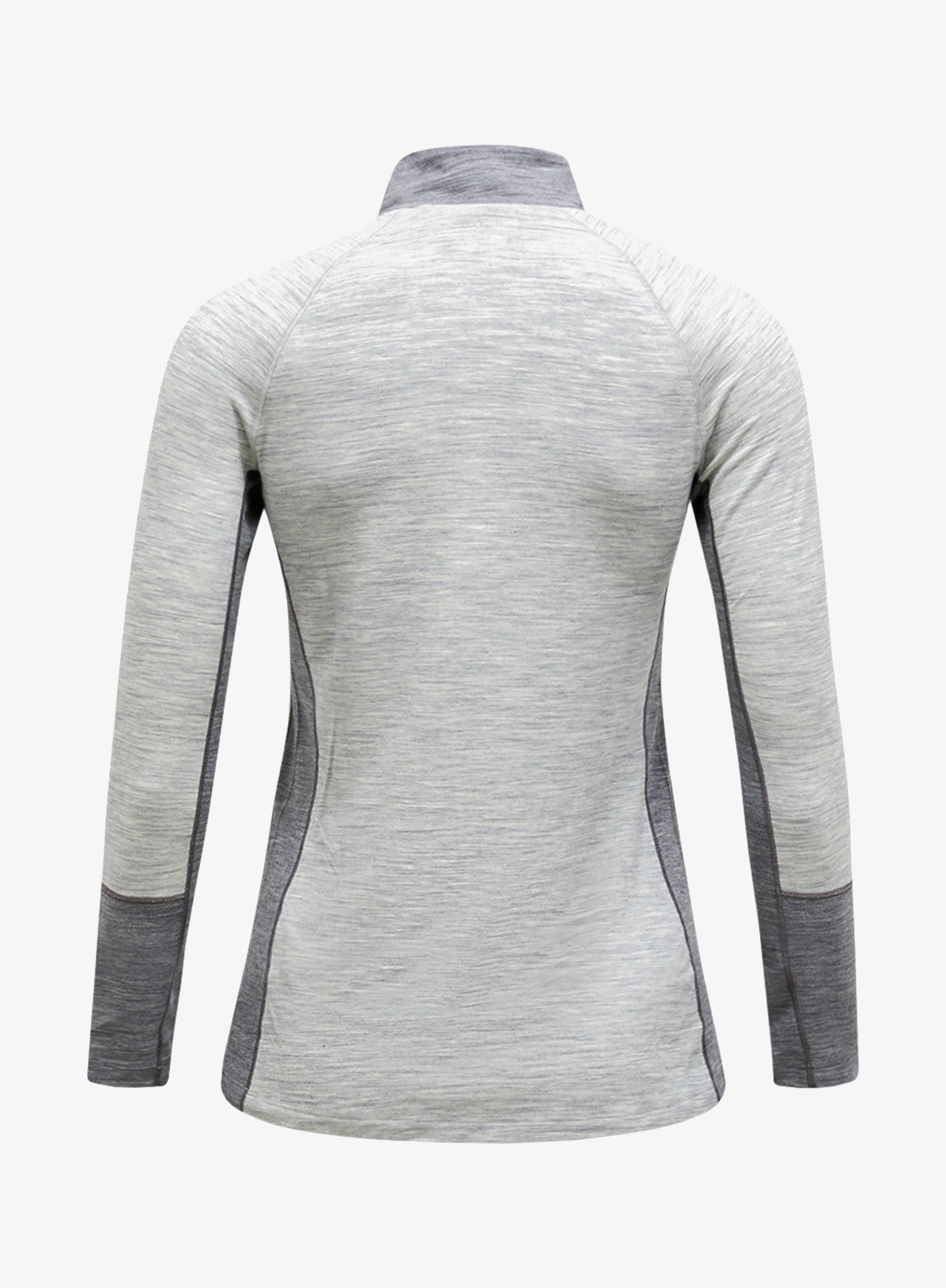 Ženska termoaktivna dukserica Peak Performance Magic Half Zip Wool-blend BL - med grey mel/grey mel