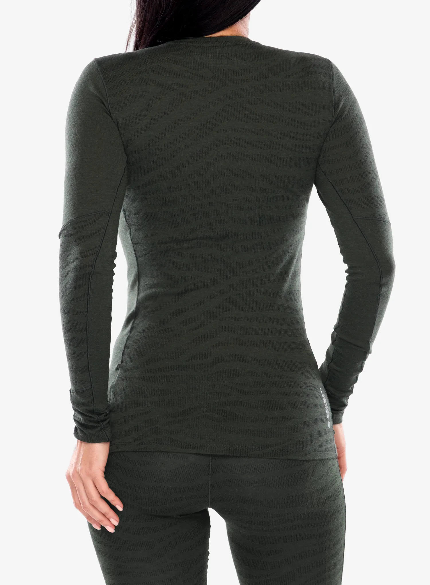 Ženska termoaktivna dukserica Salewa Cristallo Warm Amr L/S Tee - dark olive