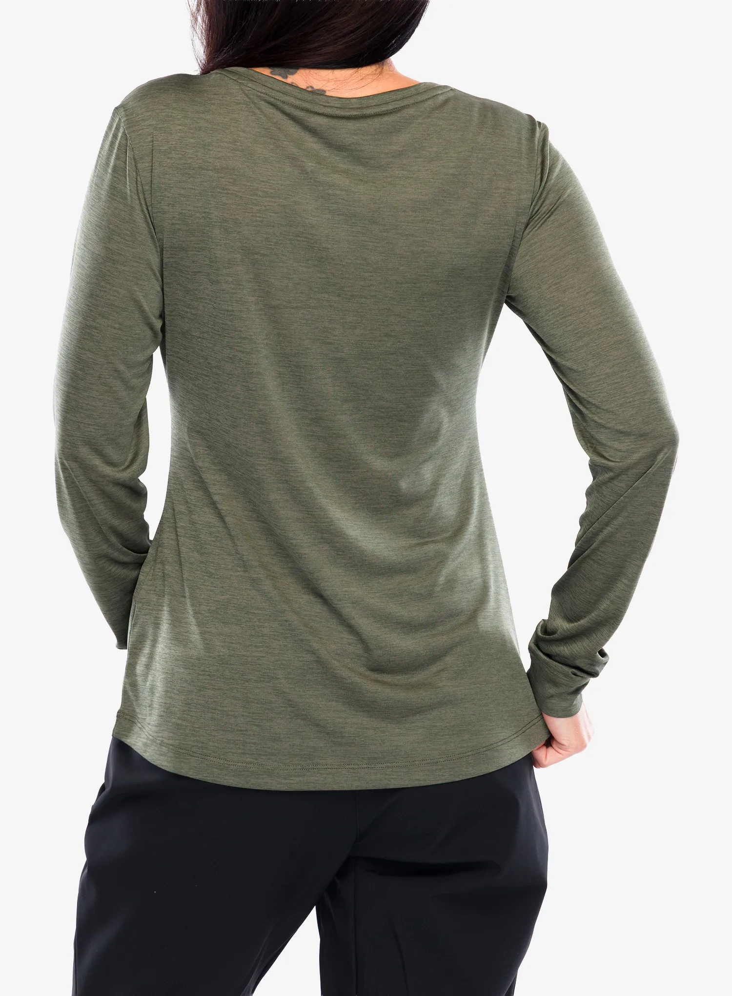 Ženska dukserica Salewa Puez Melange Dry L/S Tee - faded green melange